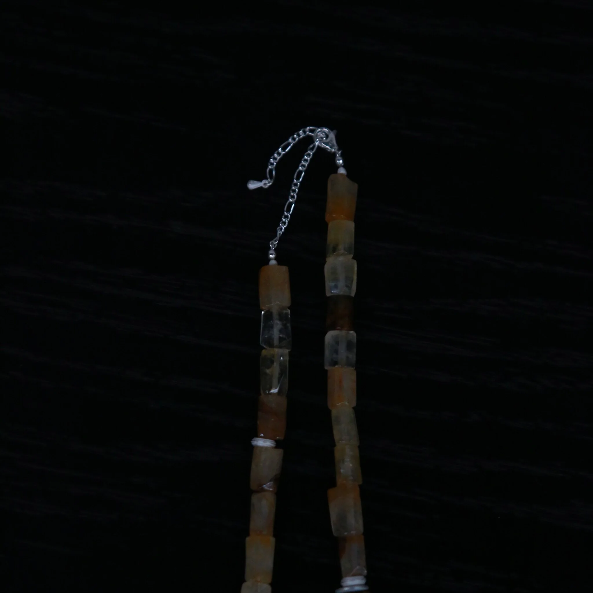 OLIO E ACETO Yellow Gum Flower/Tiger's Eye Silver Beaded Necklace OLIO-OA14N15-YZ Silver/Brown (OLIO-OA14N14) - Image 4