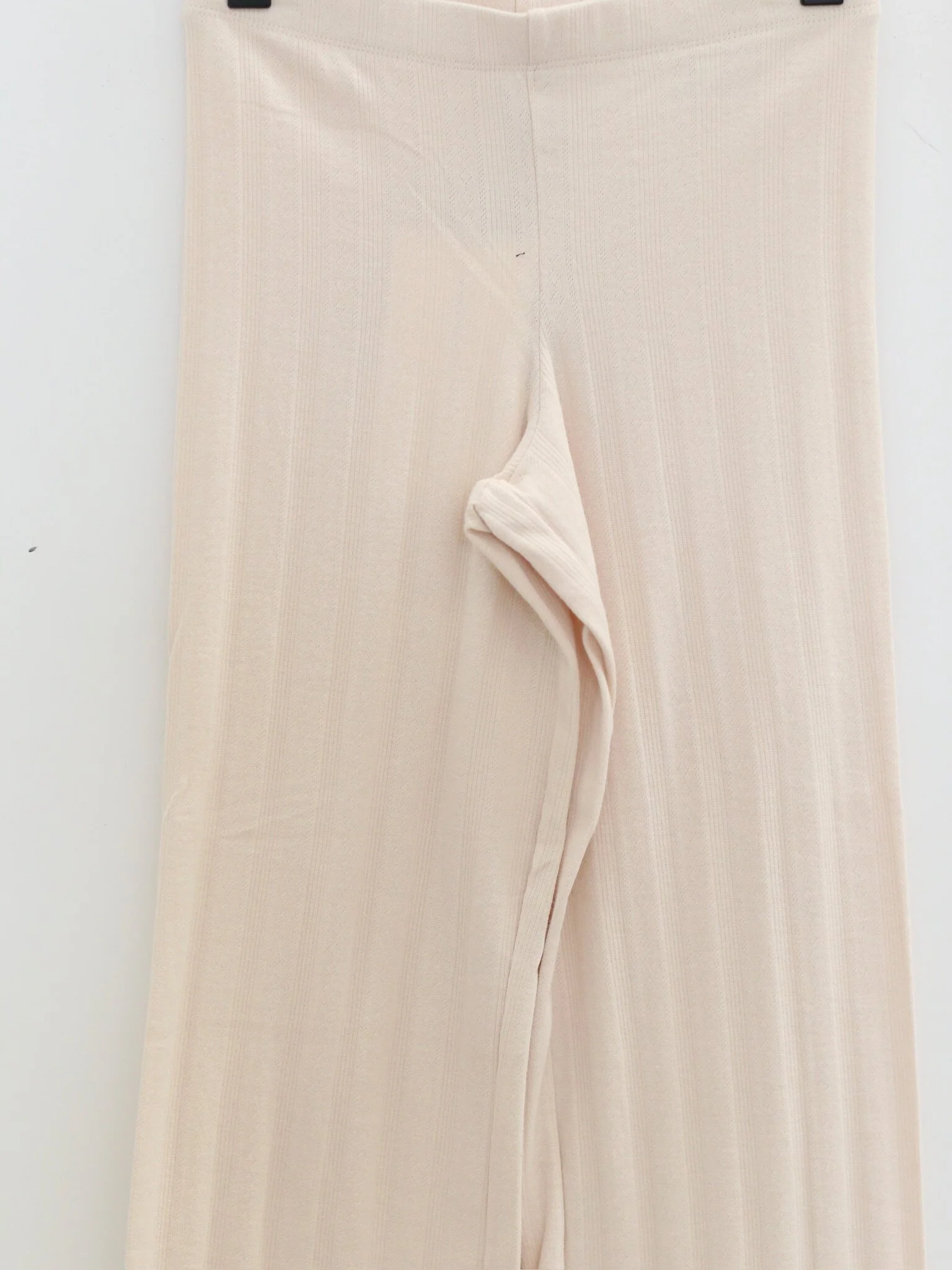 ORGANIC BASICS Spring/Summer 2026 Knitted Lace Top/Openwork Straight Leg Pants OB-OB420036-Cloud Pants - Image 3