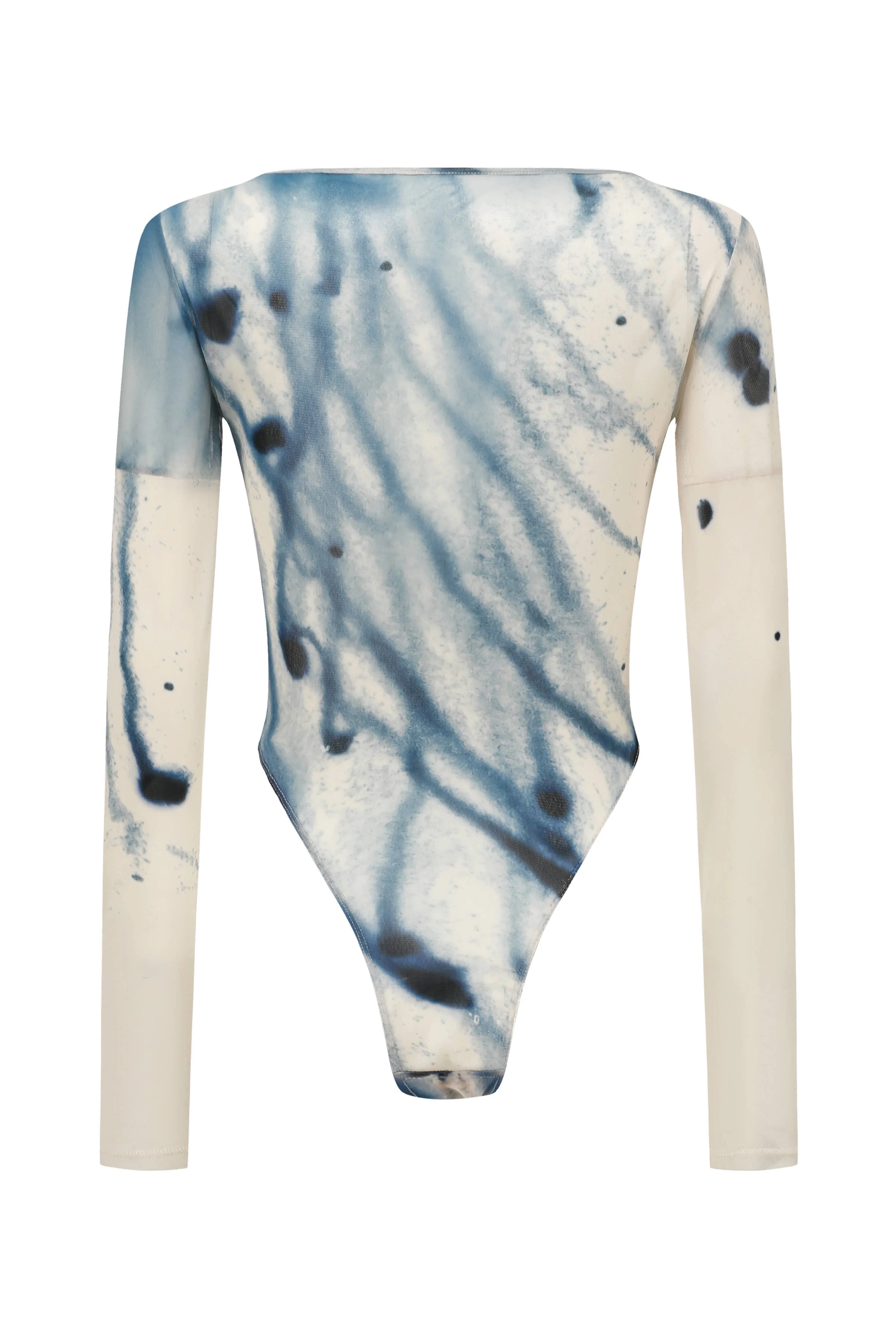 OUDE WAAG 24 autumn and winter abstract print jumpsuit OW-24AW-BD01P2BU061-LB blue and white - Image 4