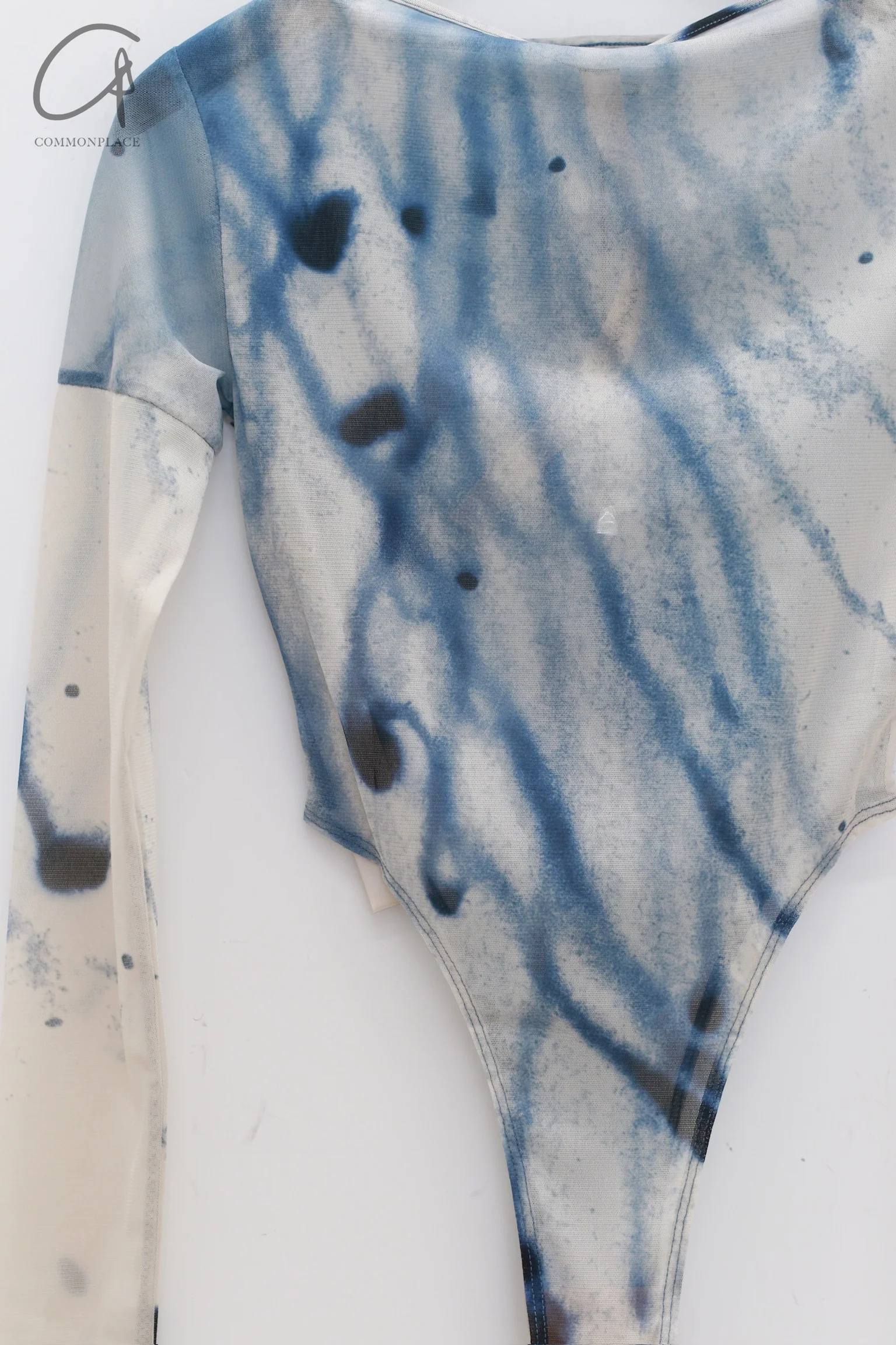 OUDE WAAG 24 autumn and winter abstract print jumpsuit OW-24AW-BD01P2BU061-LB blue and white - Image 6