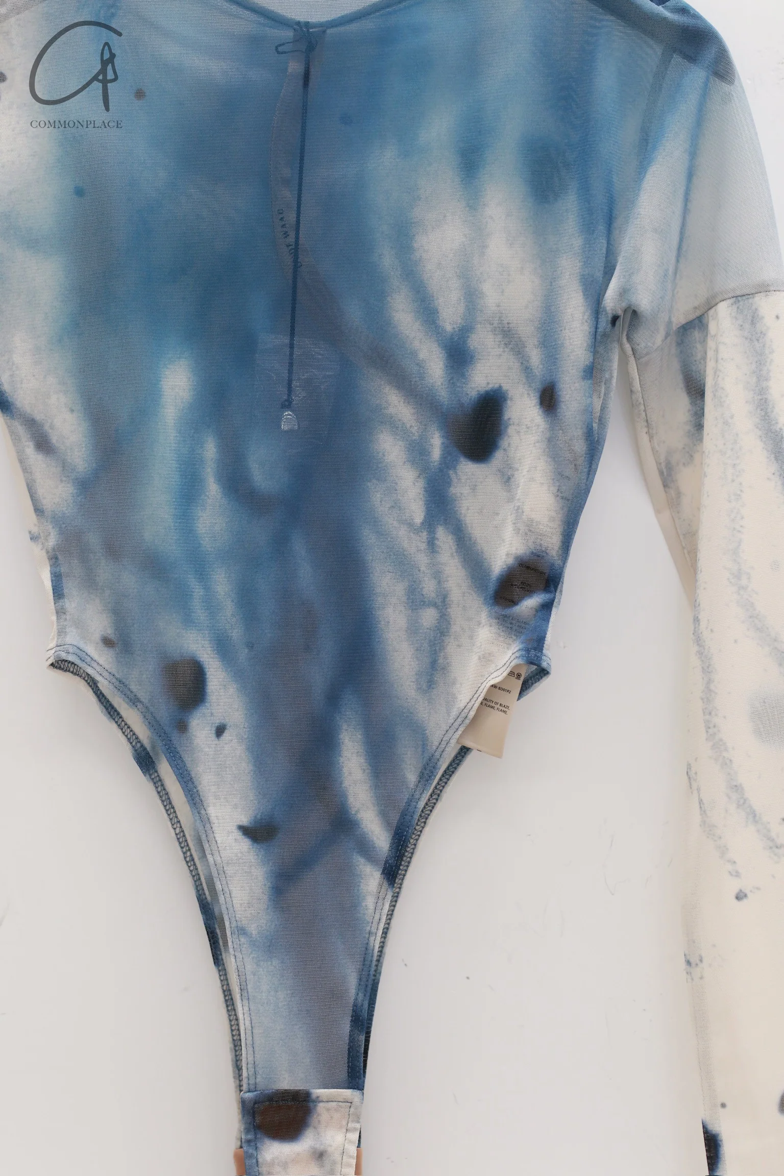 OUDE WAAG 24 autumn and winter abstract print jumpsuit OW-24AW-BD01P2BU061-LB blue and white - Image 7