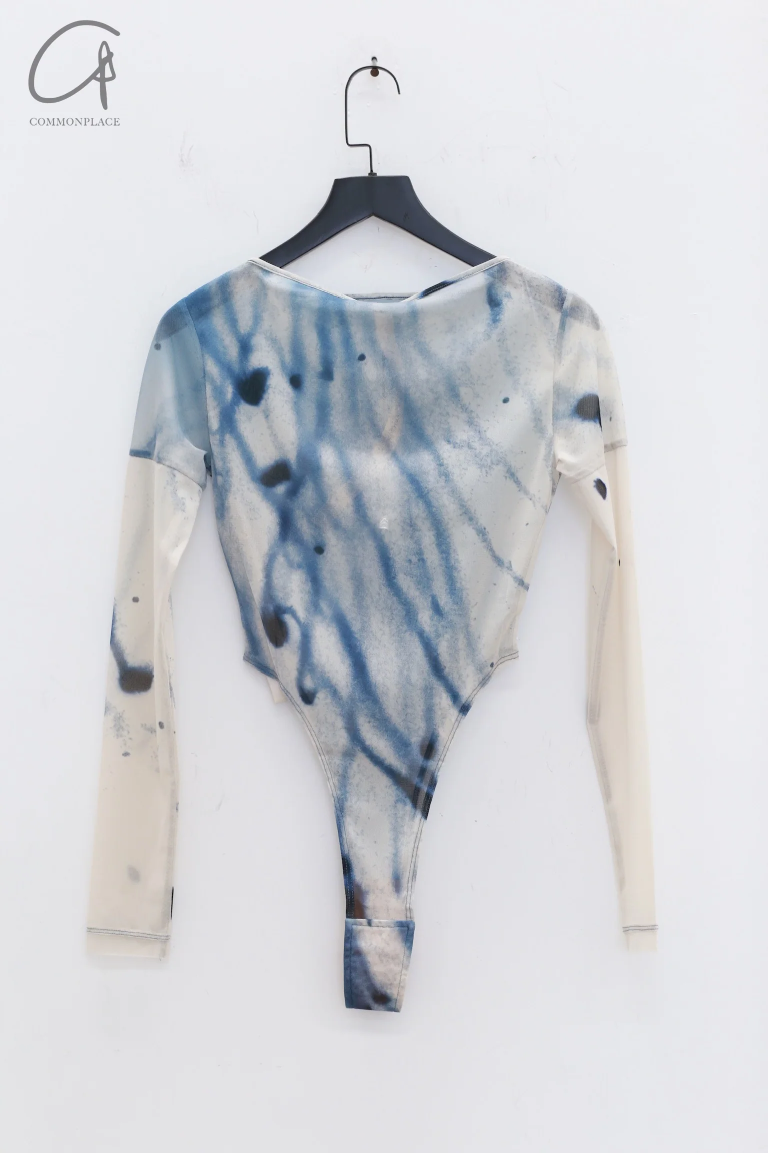 OUDE WAAG 24 autumn and winter abstract print jumpsuit OW-24AW-BD01P2BU061-LB blue and white - Image 8