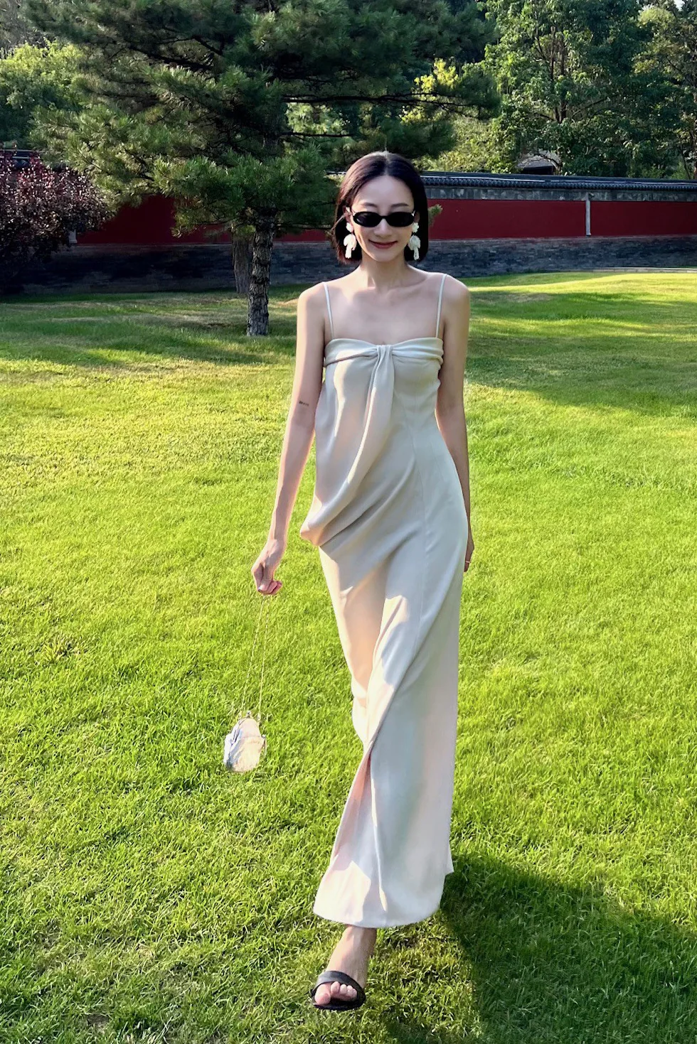 OUDE WAAG 24 Autumn and Winter Asymmetric Drape Dress OW-24AW- DS19A1WI180-MH POW1 Beige Gray OW-24AW-DS02P1PK220 - Image 19
