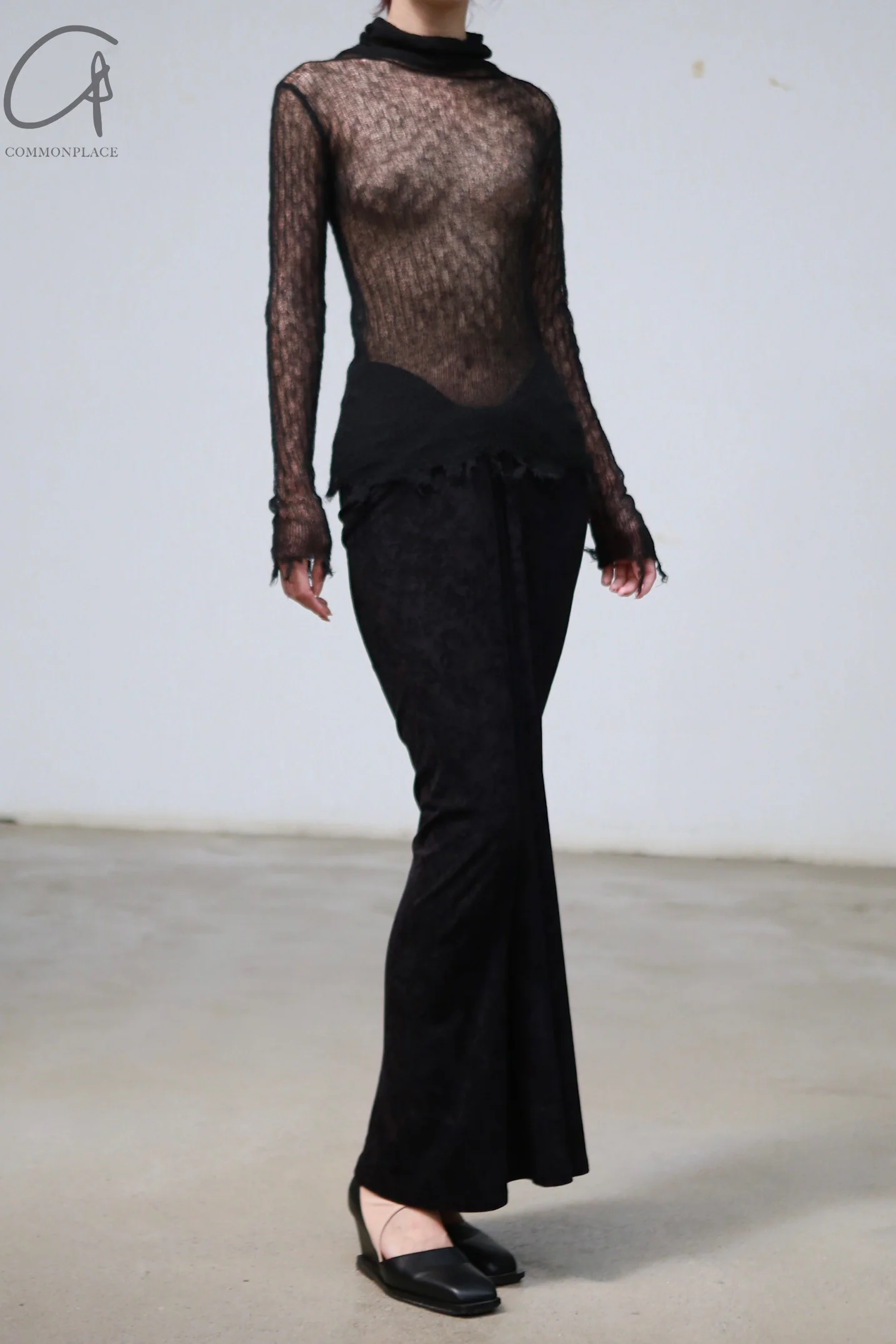 OUDE WAAG 24 Autumn and Winter Draped Knit Skirt Series OW-OW-24AW-SK02-HEI Black - Image 15