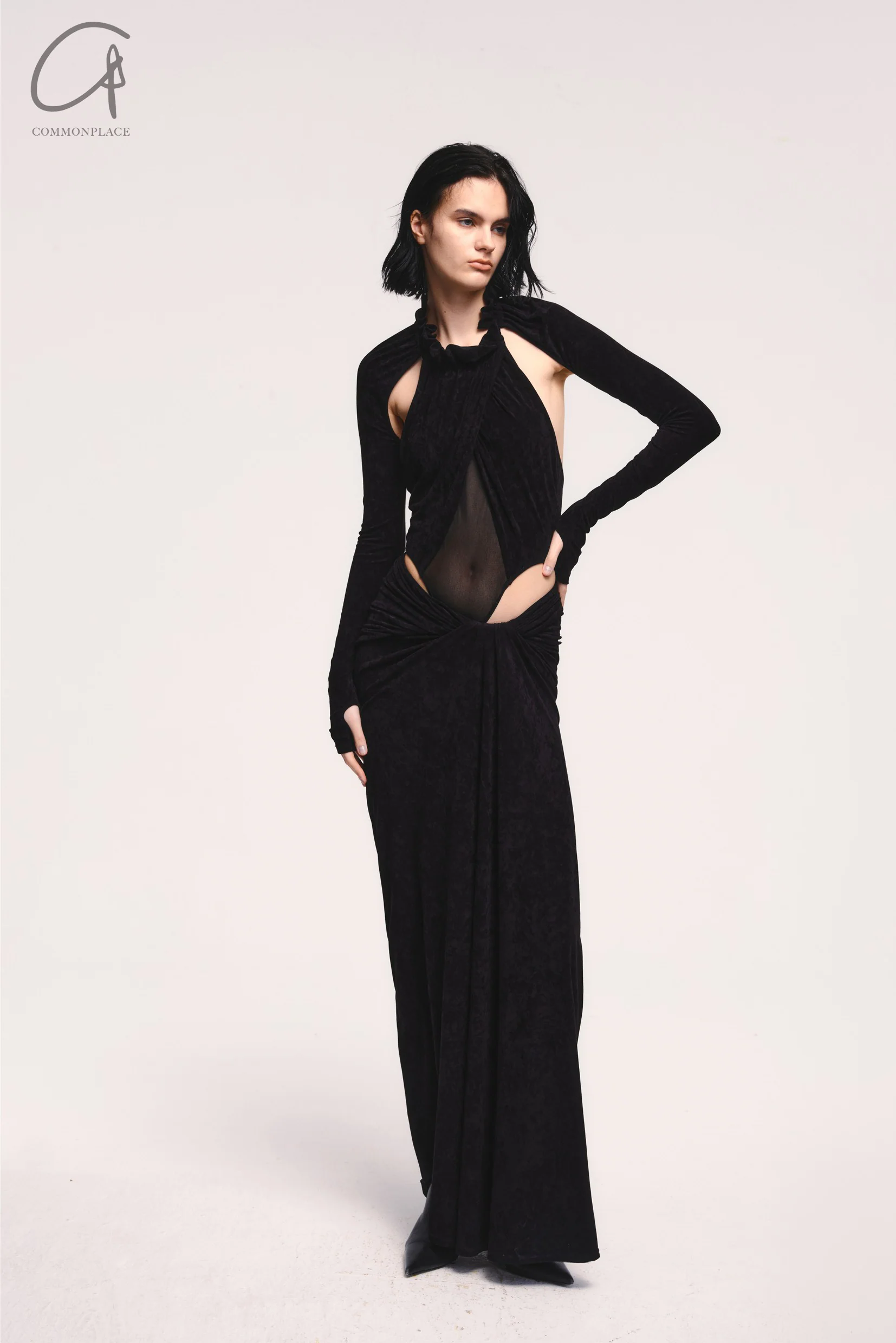 OUDE WAAG 24 Autumn and Winter Draped Knit Skirt Series OW-OW-24AW-SK02-HEI Black - Image 16