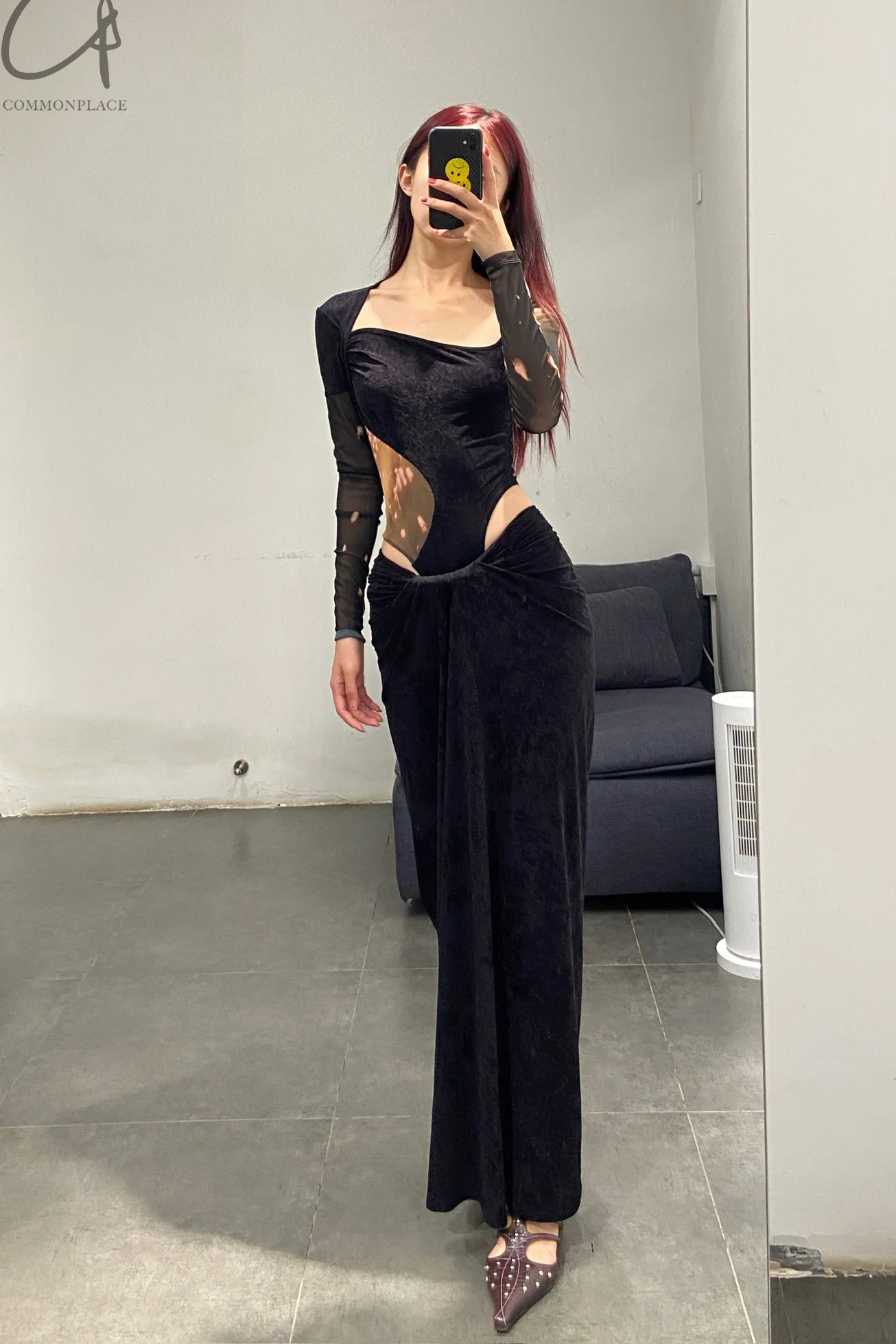 OUDE WAAG 24 Autumn and Winter Draped Knit Skirt Series OW-OW-24AW-SK02-HEI Black - Image 21
