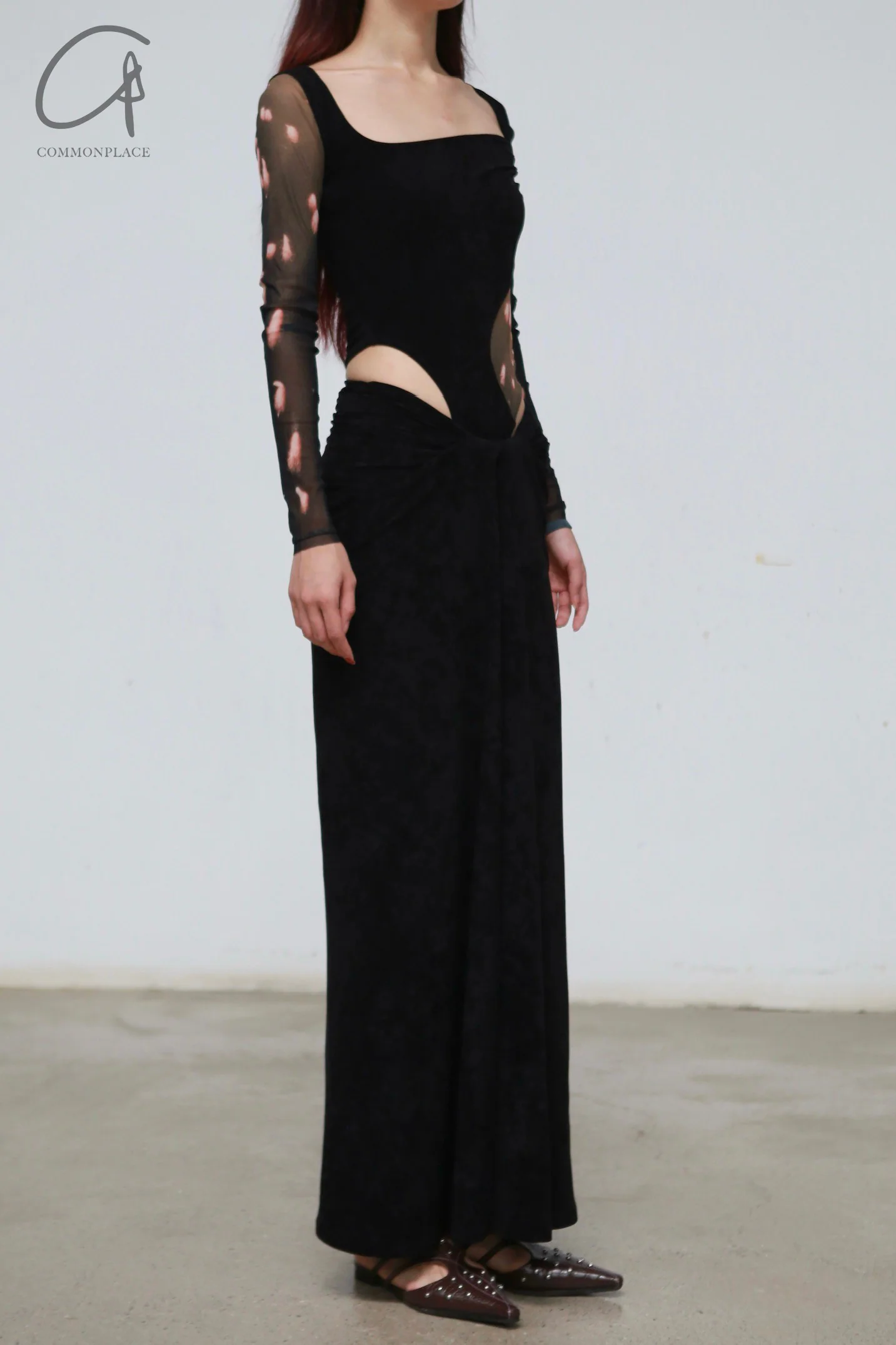 OUDE WAAG 24 Autumn and Winter Draped Knit Skirt Series OW-OW-24AW-SK02-HEI Black - Image 7