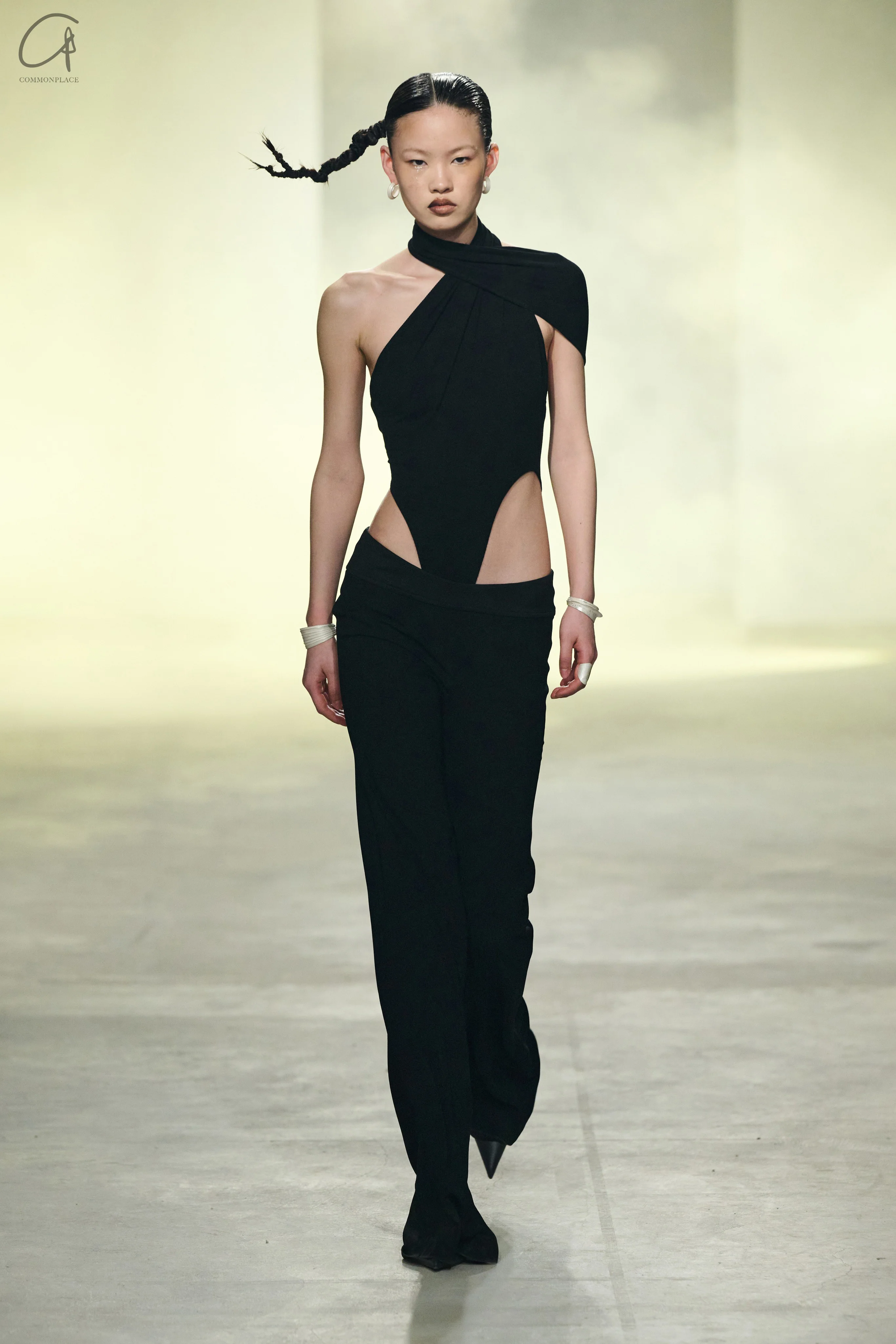 OUDE WAAG 24 Autumn and Winter Halter Bodysuit Series OW-OW-24AW- BD04R1BL900-HEI Black OW-24AW- BD04 - Image 6