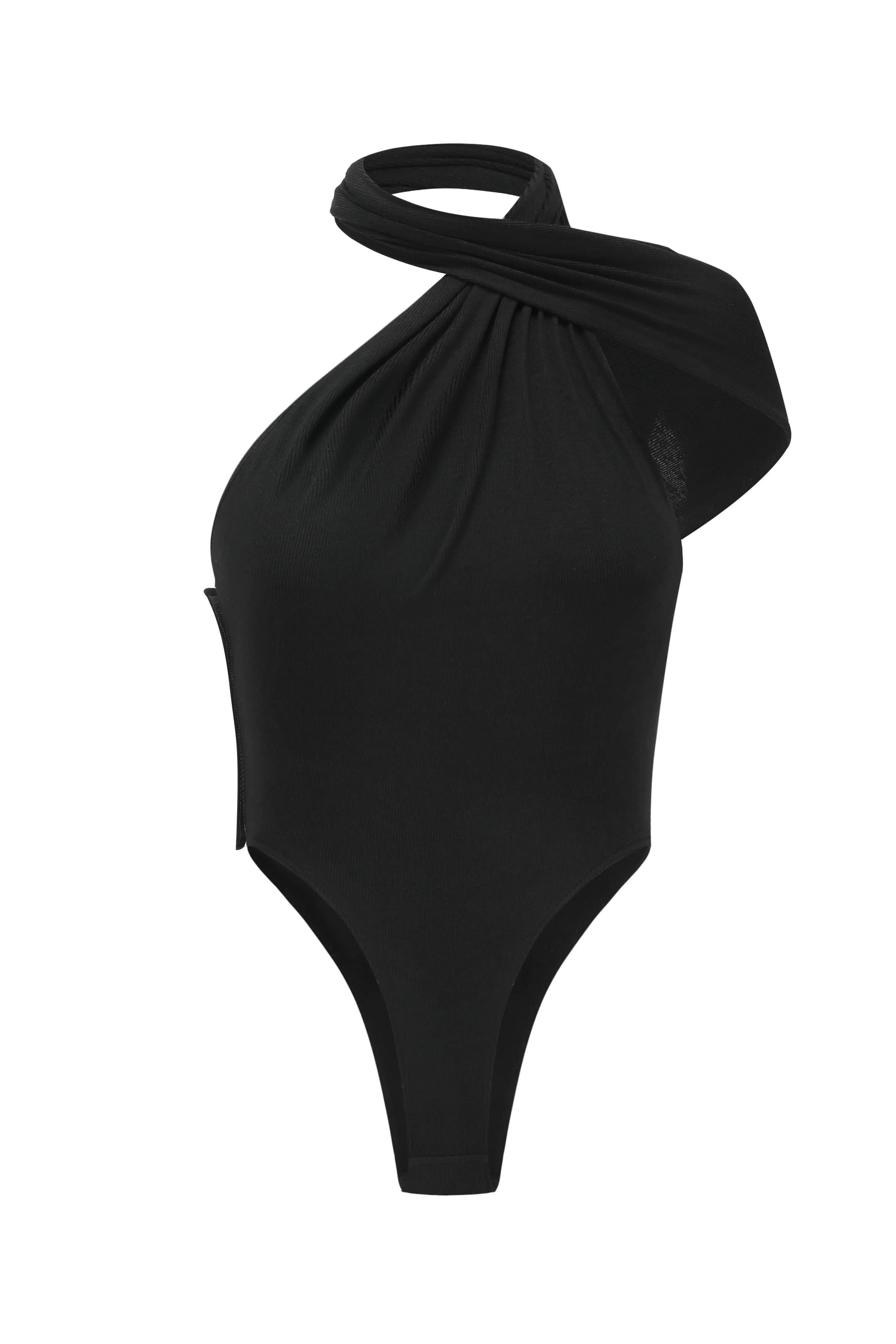 OUDE WAAG 24 Autumn and Winter Halter Bodysuit Series OW-OW-24AW- BD04R1BL900-HEI Black OW-24AW- BD04 - Image 8