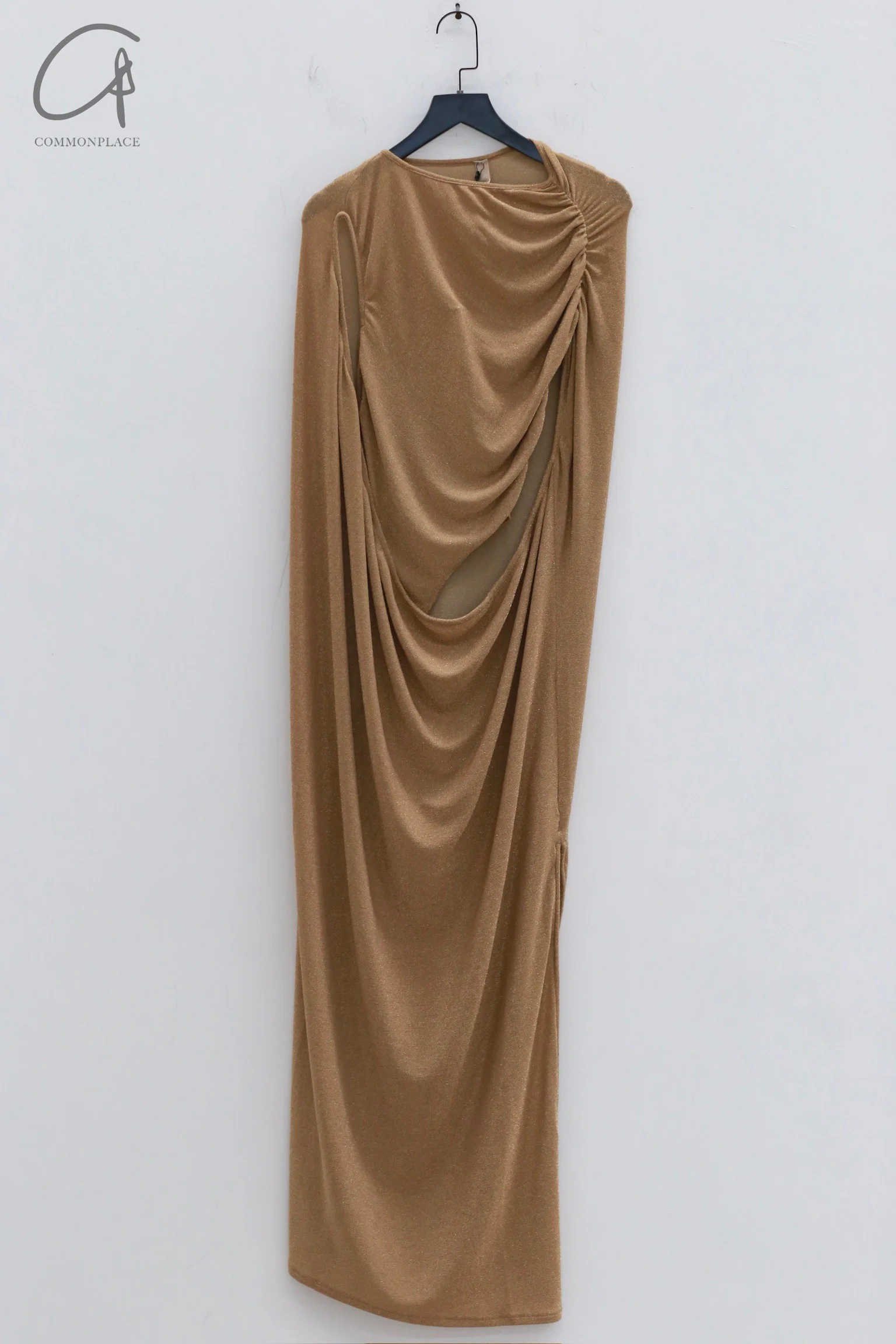 OUDE WAAG 24 Autumn and Winter Monk Knit Dress OW-OW-24AW-DS05-JIN Gold - Image 5
