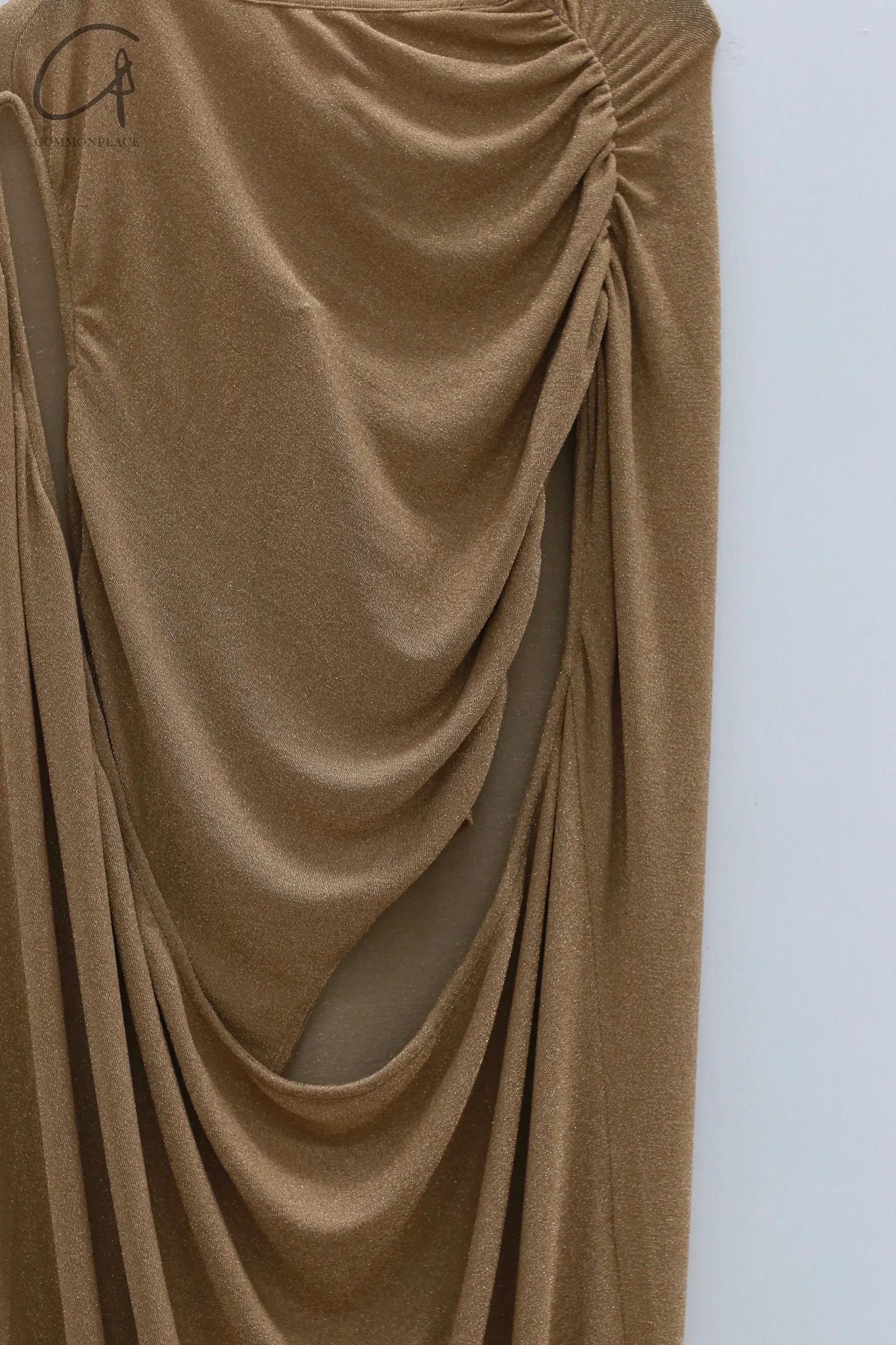 OUDE WAAG 24 Autumn and Winter Monk Knit Dress OW-OW-24AW-DS05-JIN Gold - Image 6