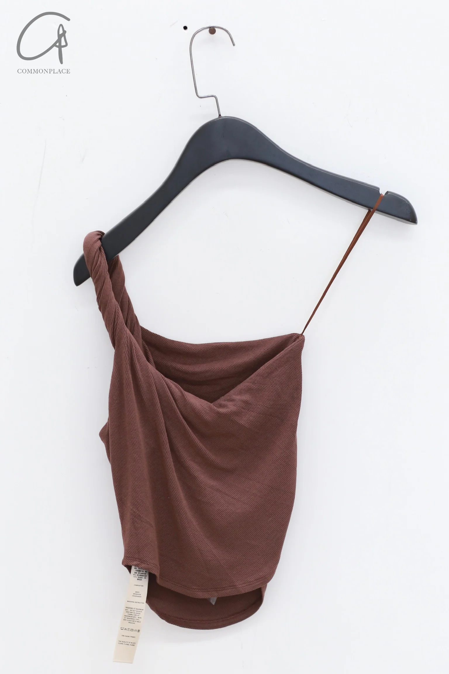 OUDE WAAG 24 Autumn and Winter One Shoulder Knot Vest OW-24AW -TP08R1BR440 Coffee OW-24AW -TP08 - Image 10
