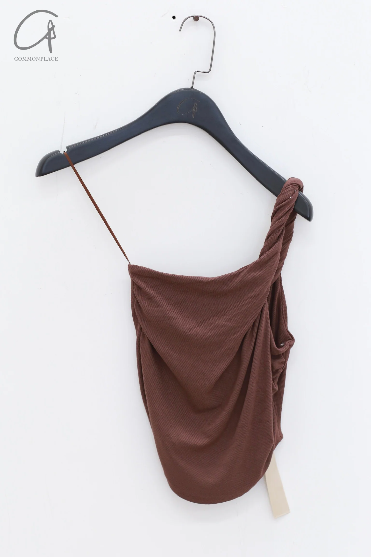 OUDE WAAG 24 Autumn and Winter One Shoulder Knot Vest OW-24AW -TP08R1BR440 Coffee OW-24AW -TP08 - Image 7
