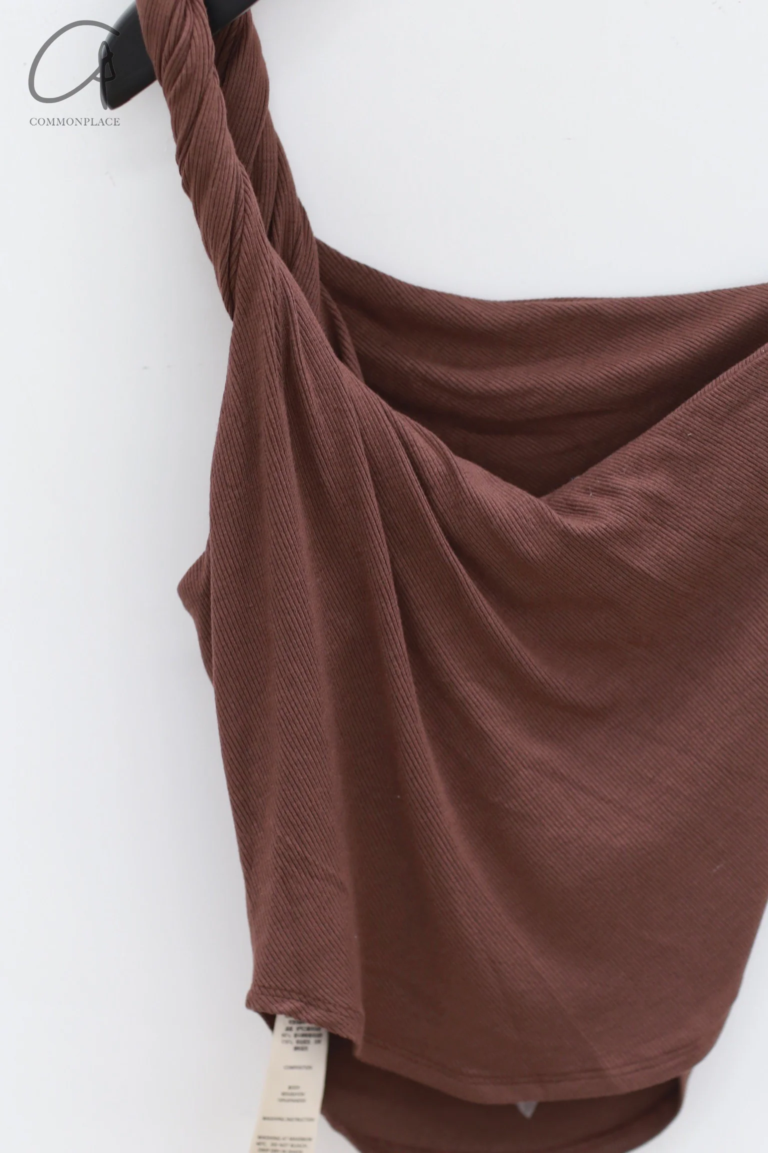 OUDE WAAG 24 Autumn and Winter One Shoulder Knot Vest OW-24AW -TP08R1BR440 Coffee OW-24AW -TP08 - Image 8