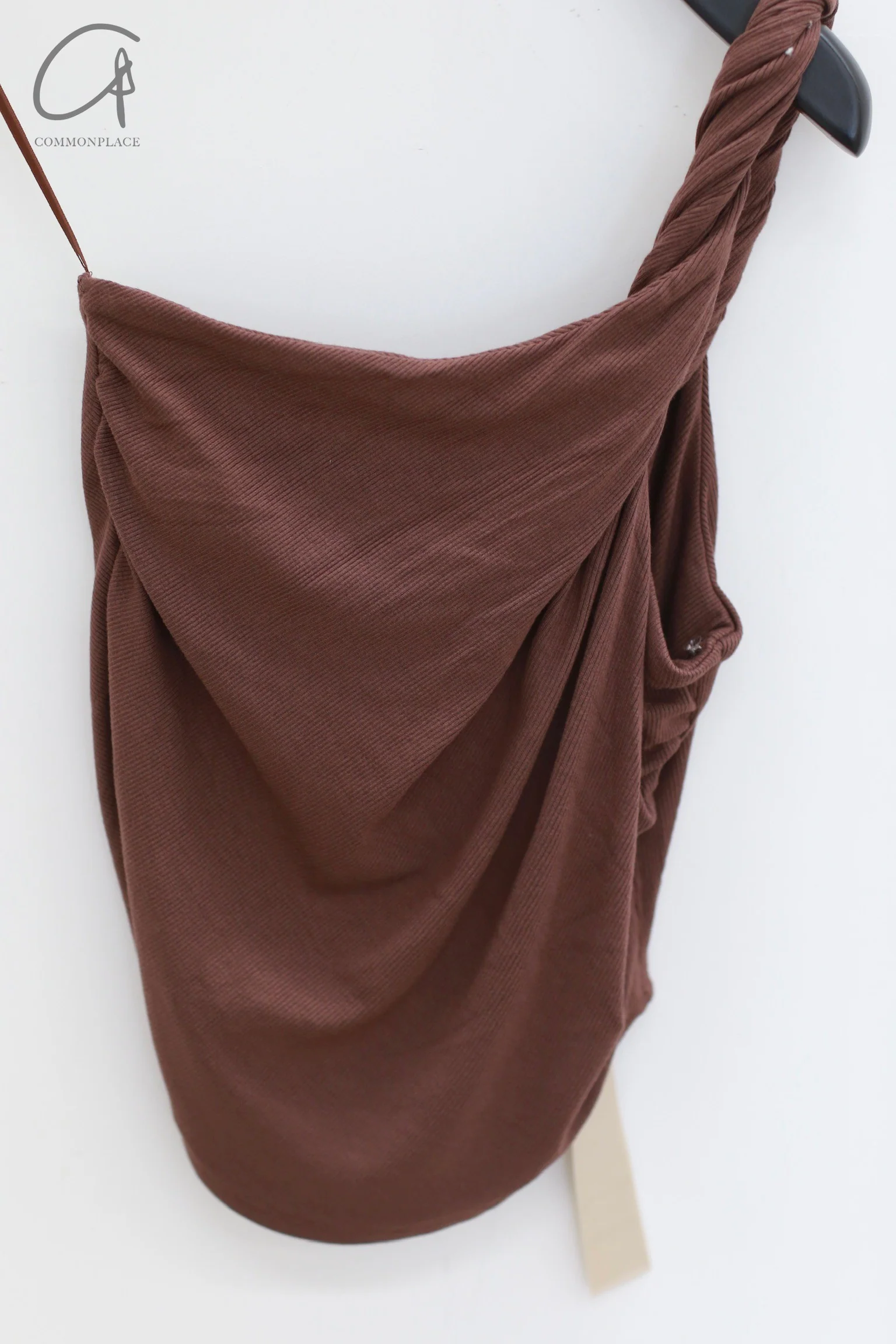 OUDE WAAG 24 Autumn and Winter One Shoulder Knot Vest OW-24AW -TP08R1BR440 Coffee OW-24AW -TP08 - Image 9