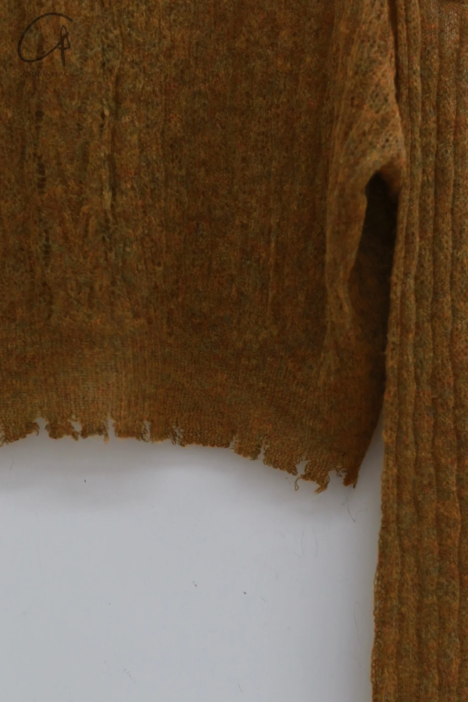 OUDE WAAG 24 Autumn and Winter Thin Wool Knit Cardigan OW-OW-24AW-KT03-HUANGLV Yellow Green - Image 5
