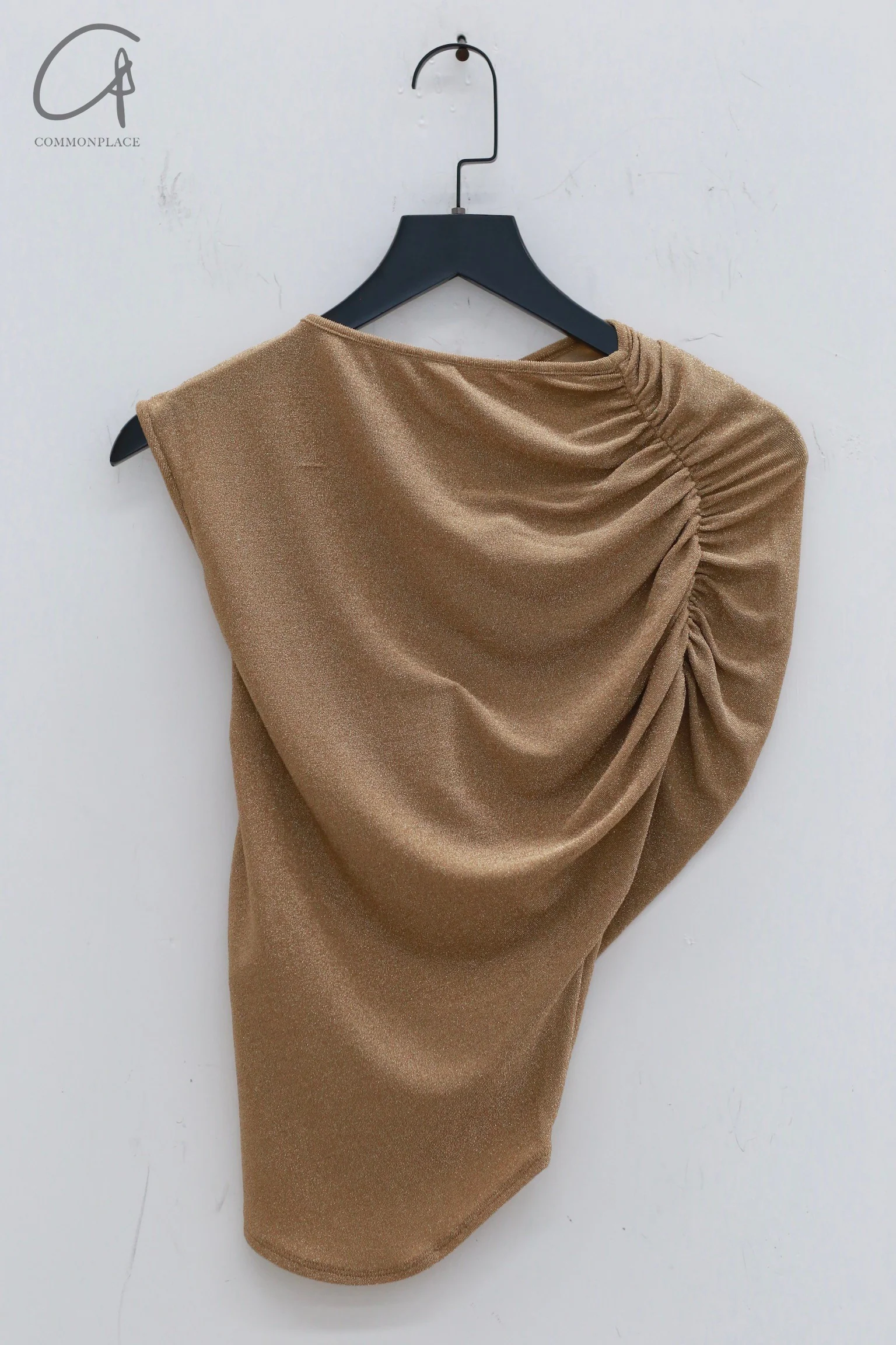 OUDE WAAG 24 autumn and winter velvet pleated top OW-OW-24AW-TP09-JIN gold - Image 6