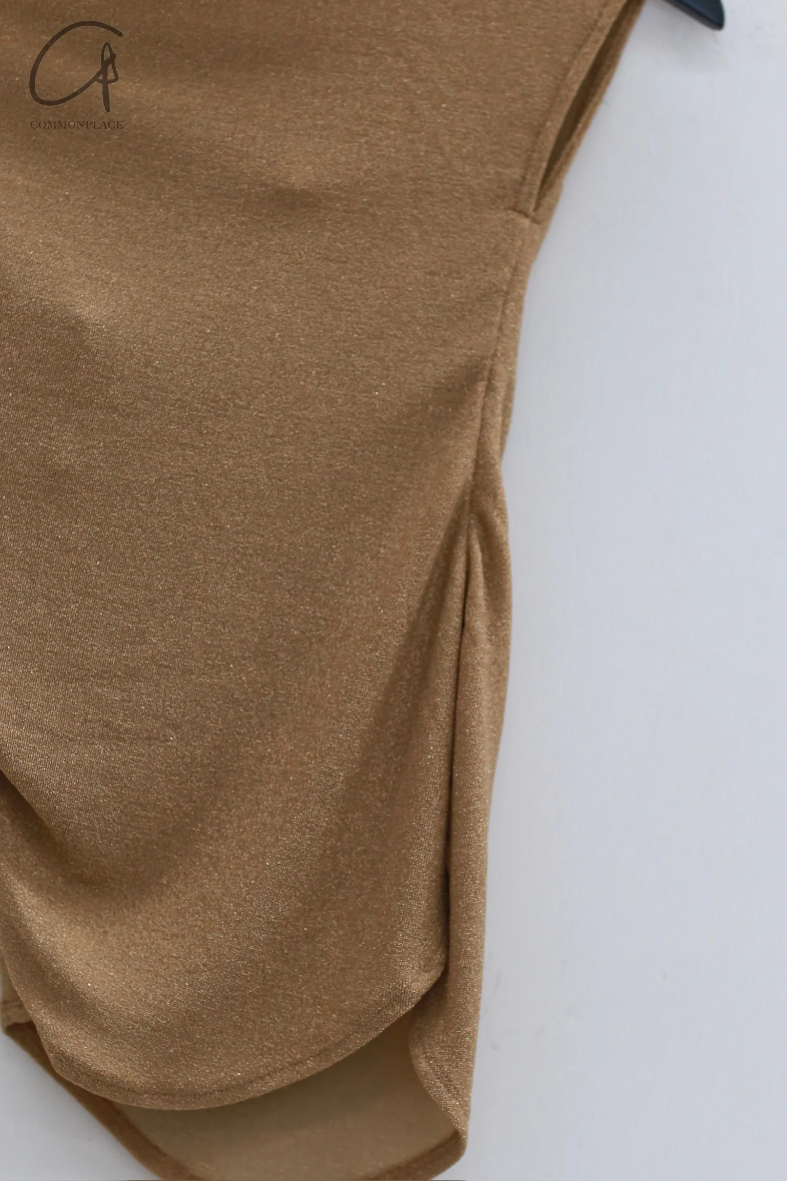 OUDE WAAG 24 autumn and winter velvet pleated top OW-OW-24AW-TP09-JIN gold - Image 8