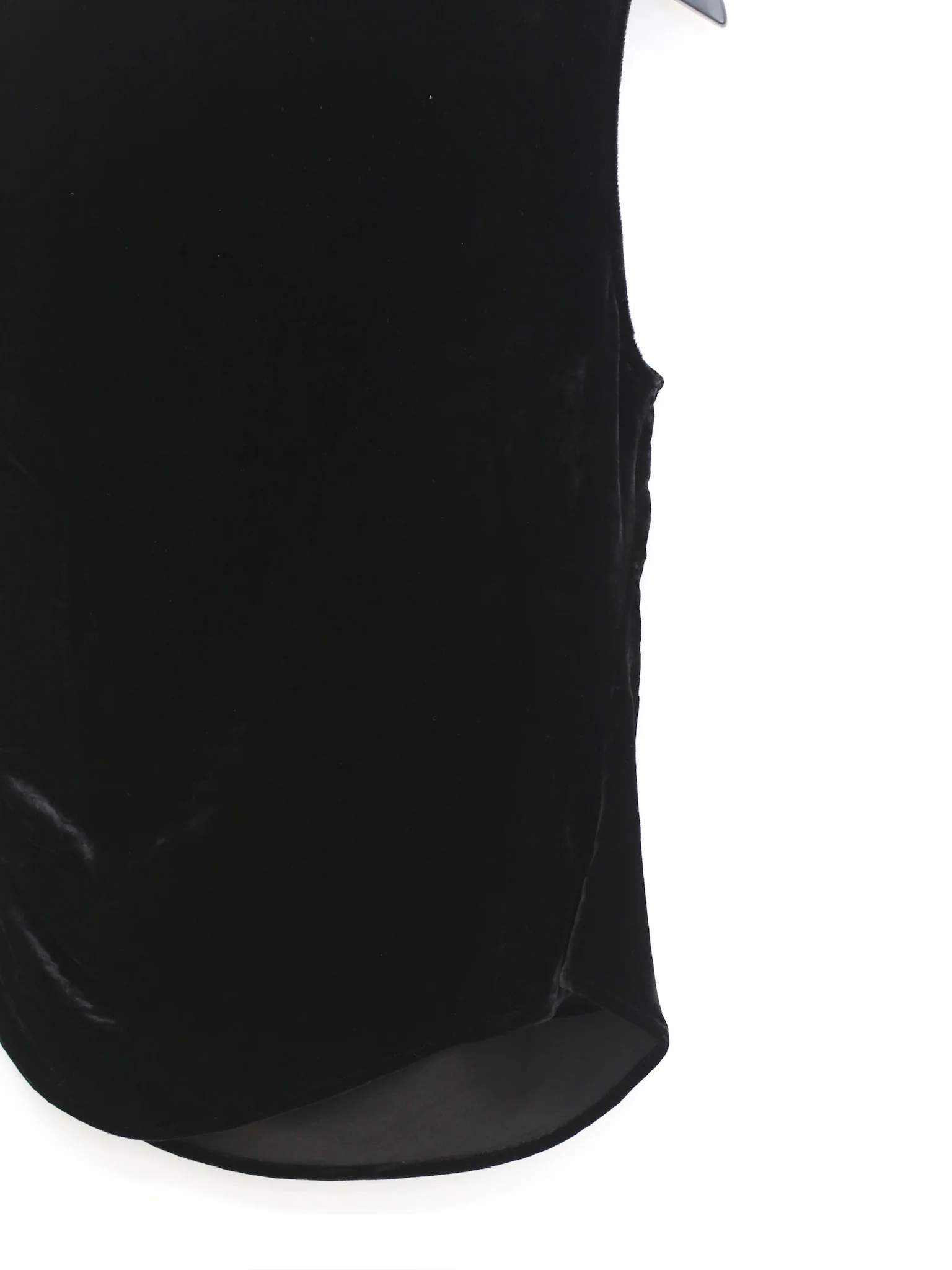 OUDE WAAG 25 autumn and winter halter neck draped velvet vest OW-OW-25AW-TP13-HEI black - Image 7