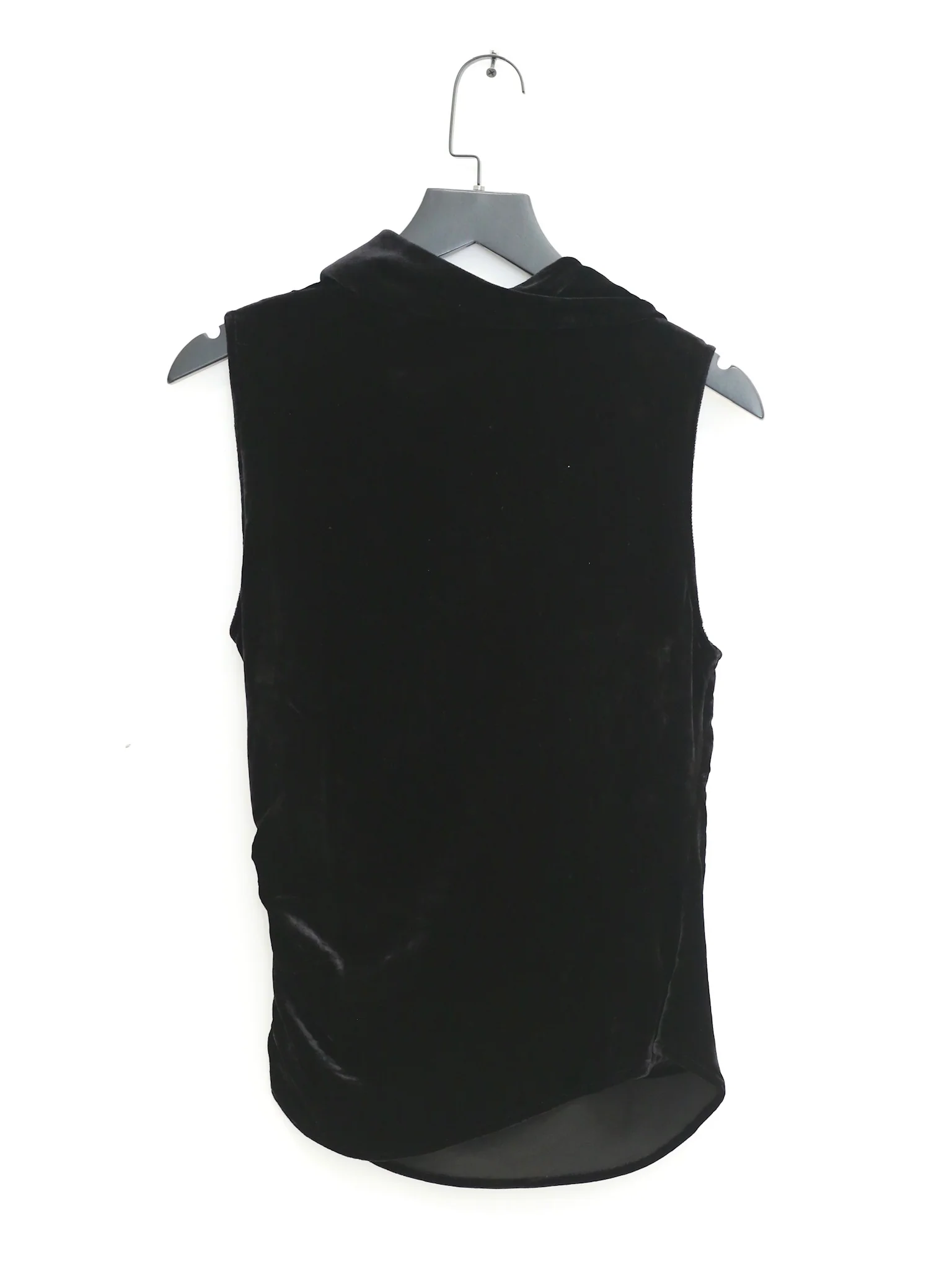 OUDE WAAG 25 autumn and winter halter neck draped velvet vest OW-OW-25AW-TP13-HEI black - Image 9