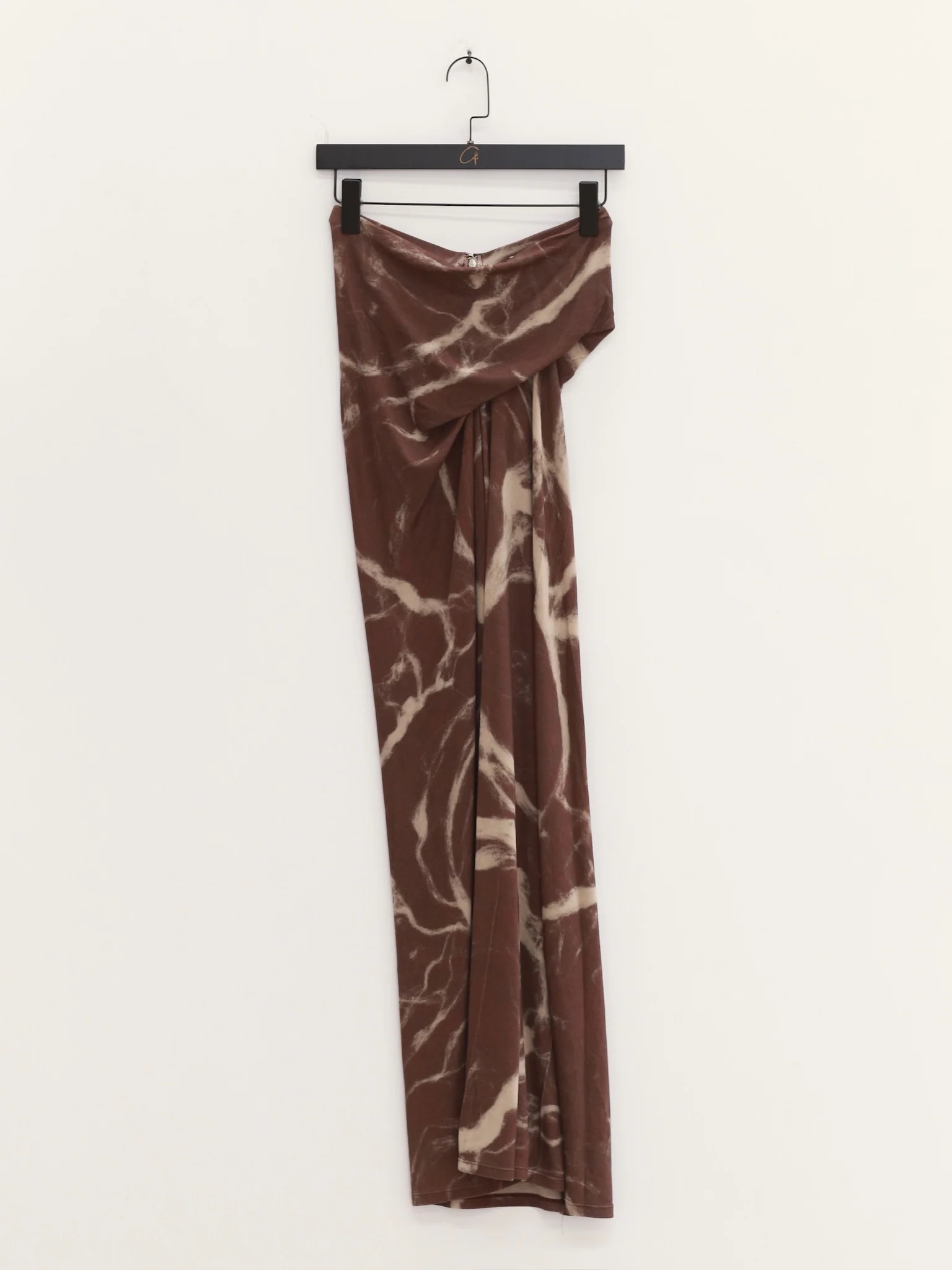 OUDE WAAG 25 autumn and winter printed draped knitted thread skirt OW-OW-25AW-SK03P2BR048-ZHYH brown and gray print - Image 3