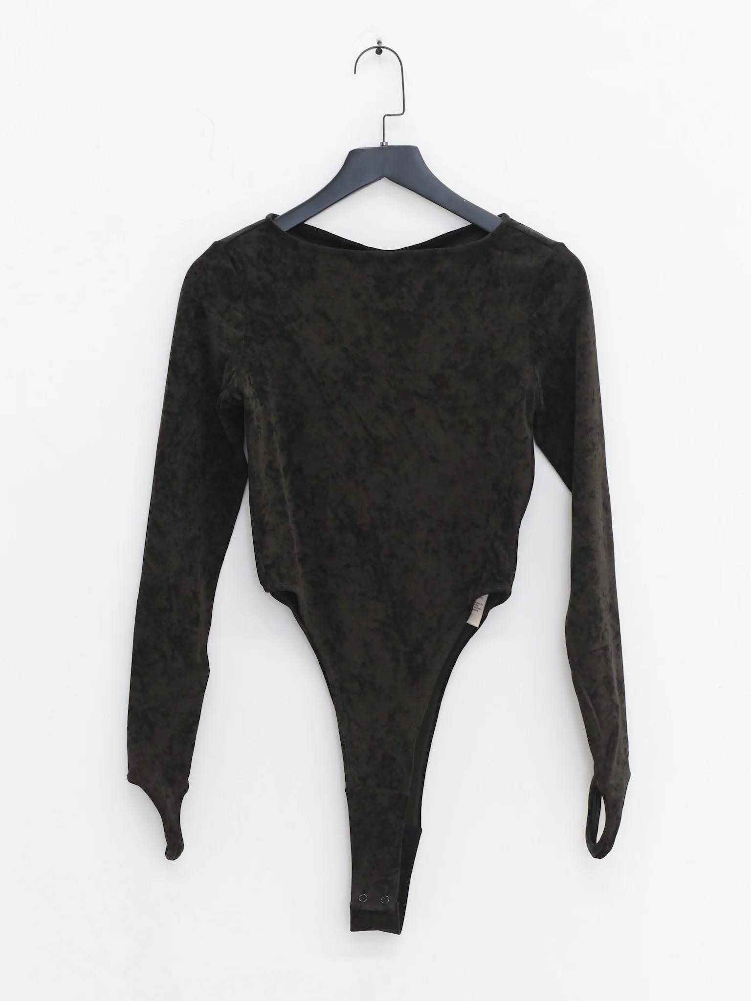 OUDE WAAG 25 Autumn and Winter Stretch Velvet Bodysuit OW-OW-25AW-BD03T1GR590-ML Dark Green - Image 3