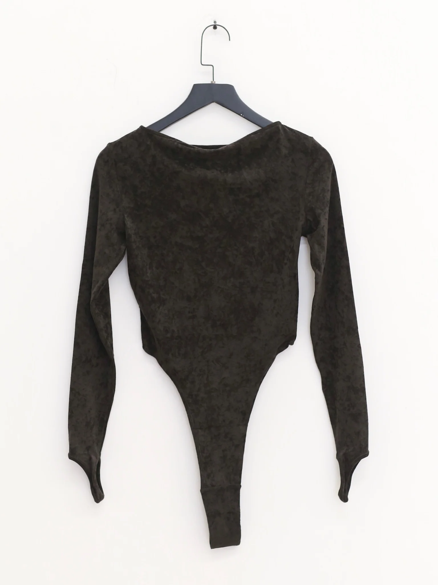OUDE WAAG 25 Autumn and Winter Stretch Velvet Bodysuit OW-OW-25AW-BD03T1GR590-ML Dark Green - Image 4