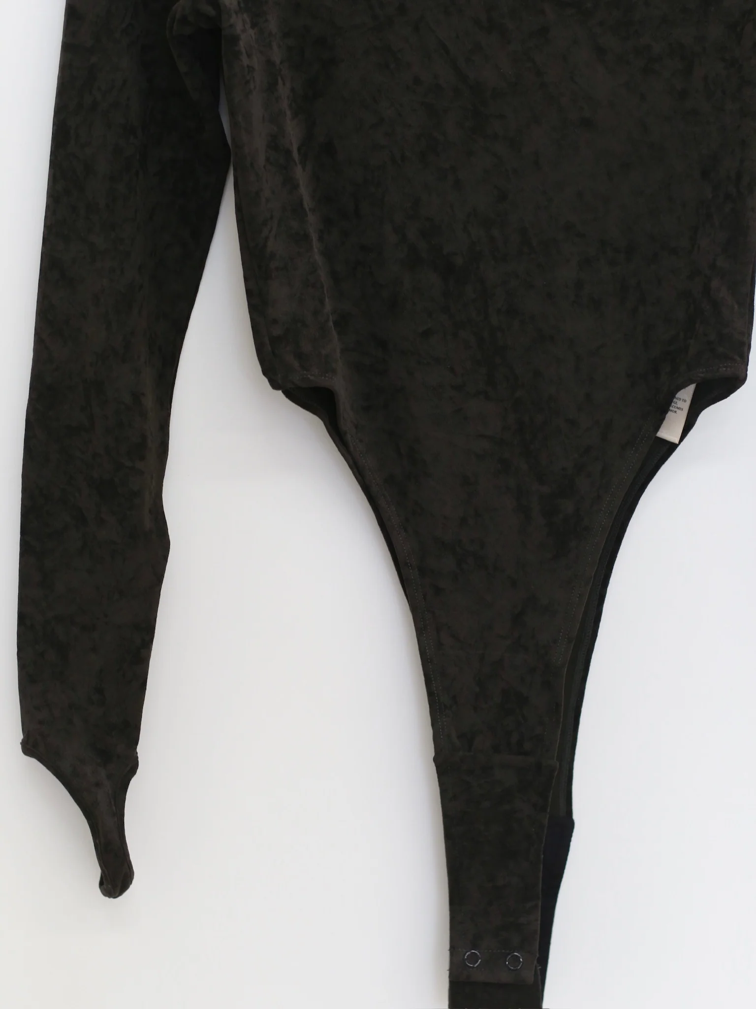 OUDE WAAG 25 Autumn and Winter Stretch Velvet Bodysuit OW-OW-25AW-BD03T1GR590-ML Dark Green - Image 5