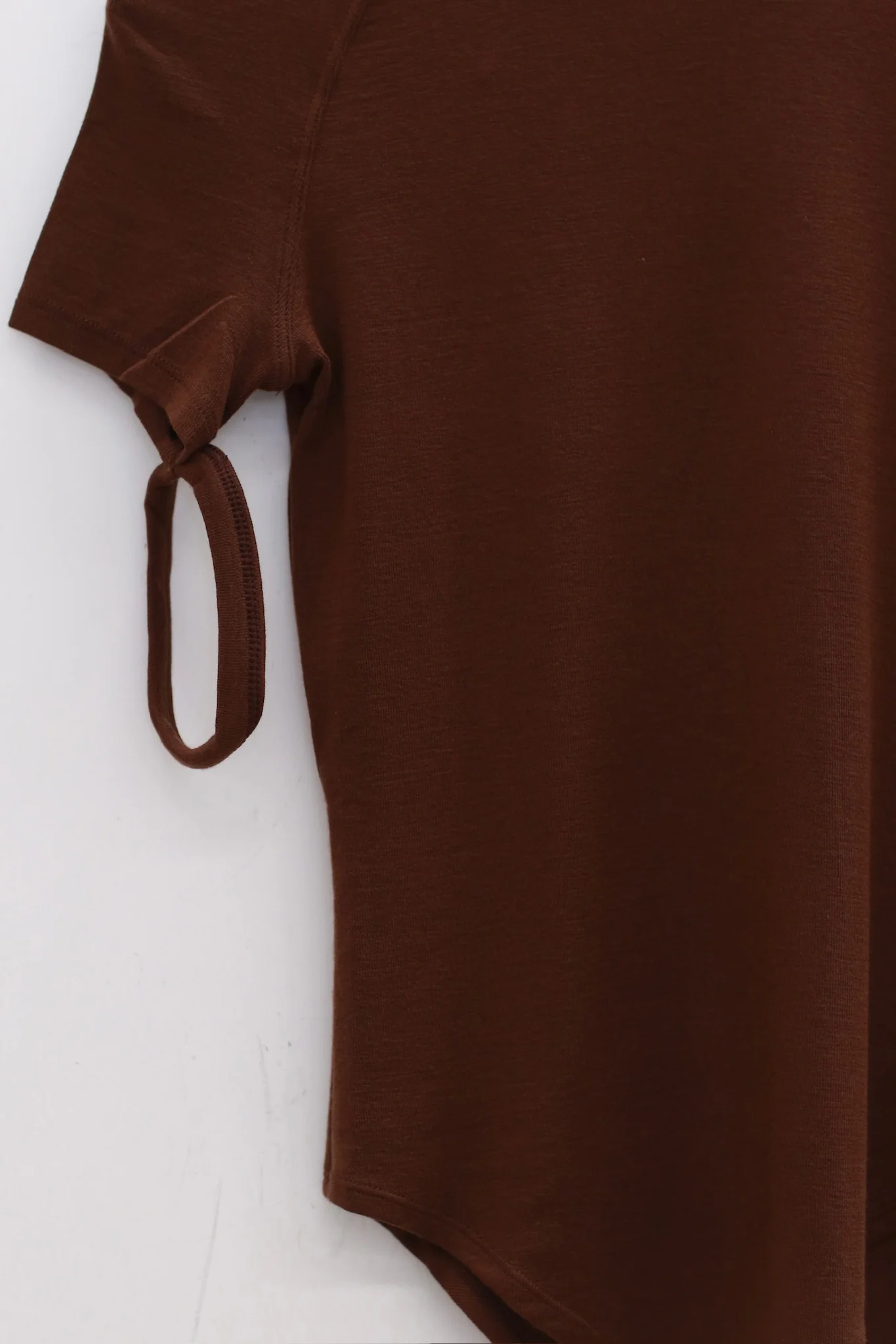 OUDE WAAG 25 Early Autumn Threaded High Neck T-shirt OW-OW-25PF-TP01T2BR450-HZ Red Brown (OW-25PF-TP01) - Image 2