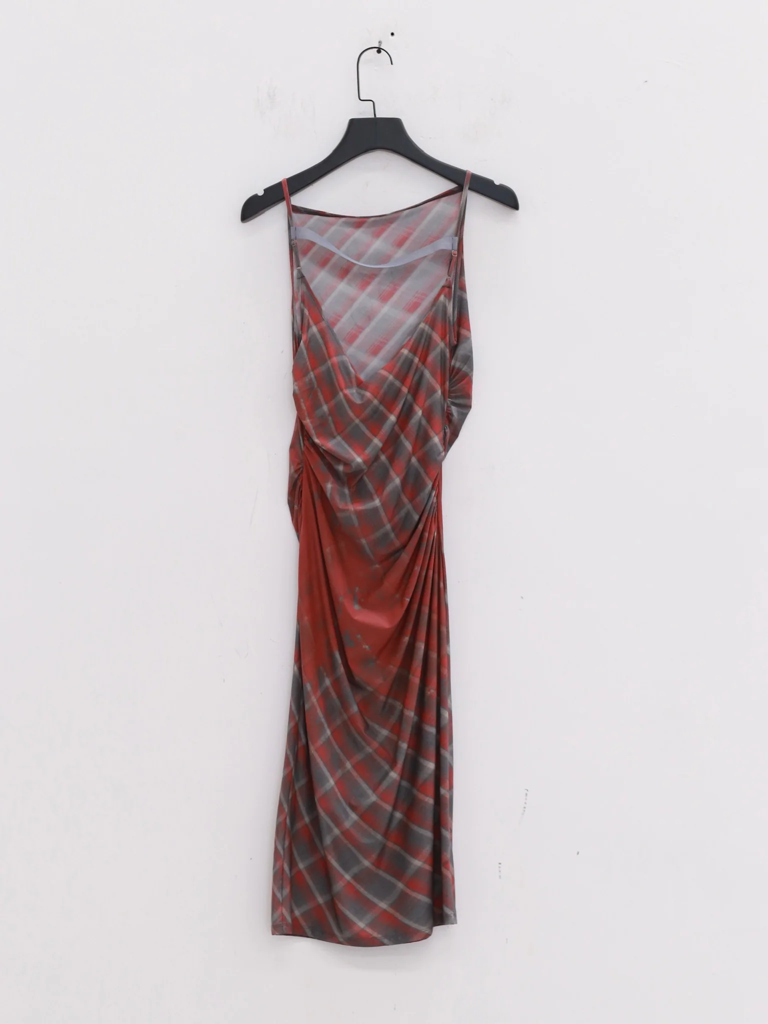 OUDE WAAG 25 Early Fall One-shoulder pleated dress OW-OW-25PF-DS19P2RE026-FLYH Powder blue print (OW-25PF-DS19) - Image 6