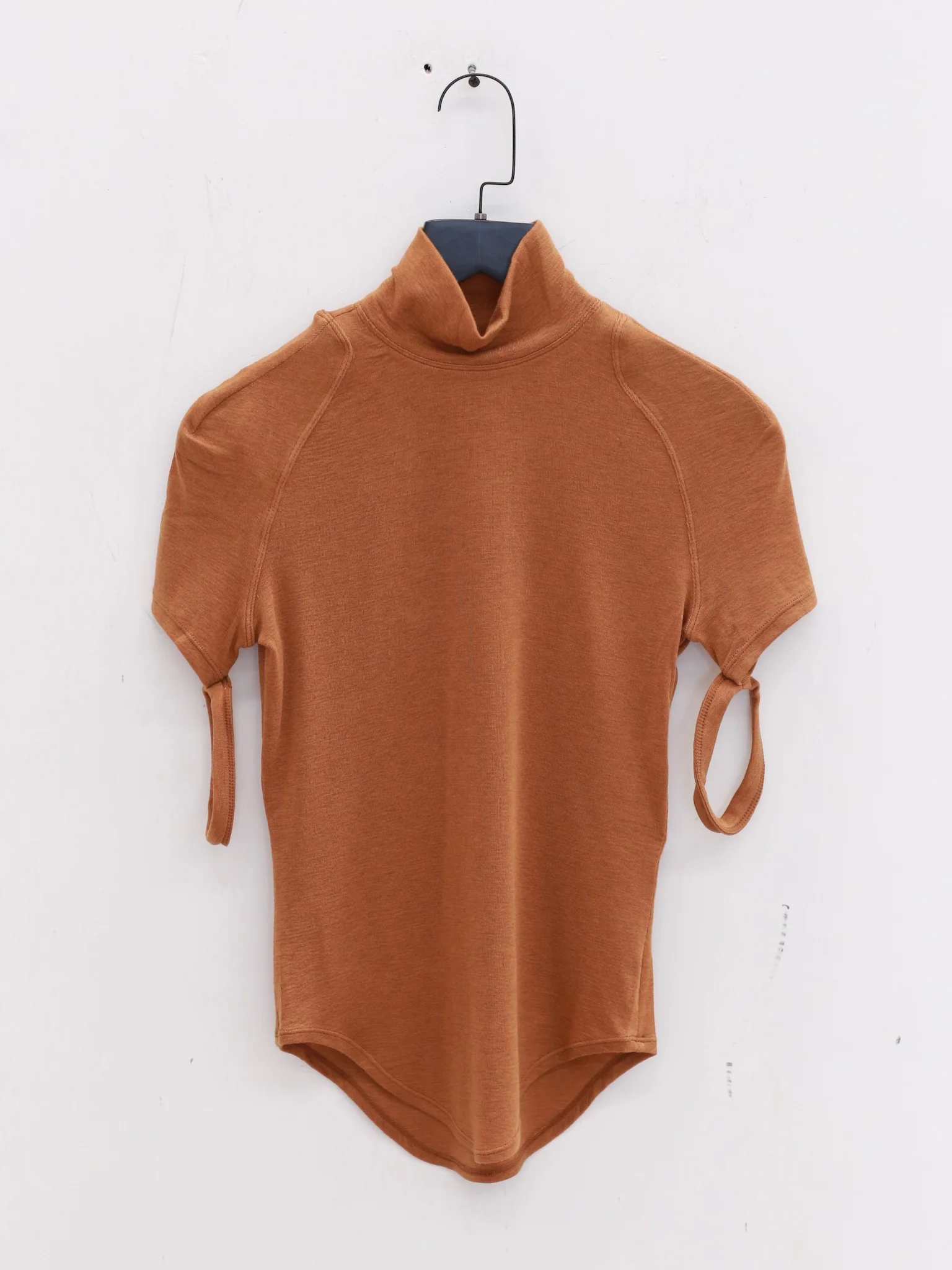 OUDE WAAG 25 Early Fall Ribbed Mock Neck T-Shirt OW-OW-25PF-TP01T2YE430-JH Turmeric (OW-25PF-TP01) - Image 6