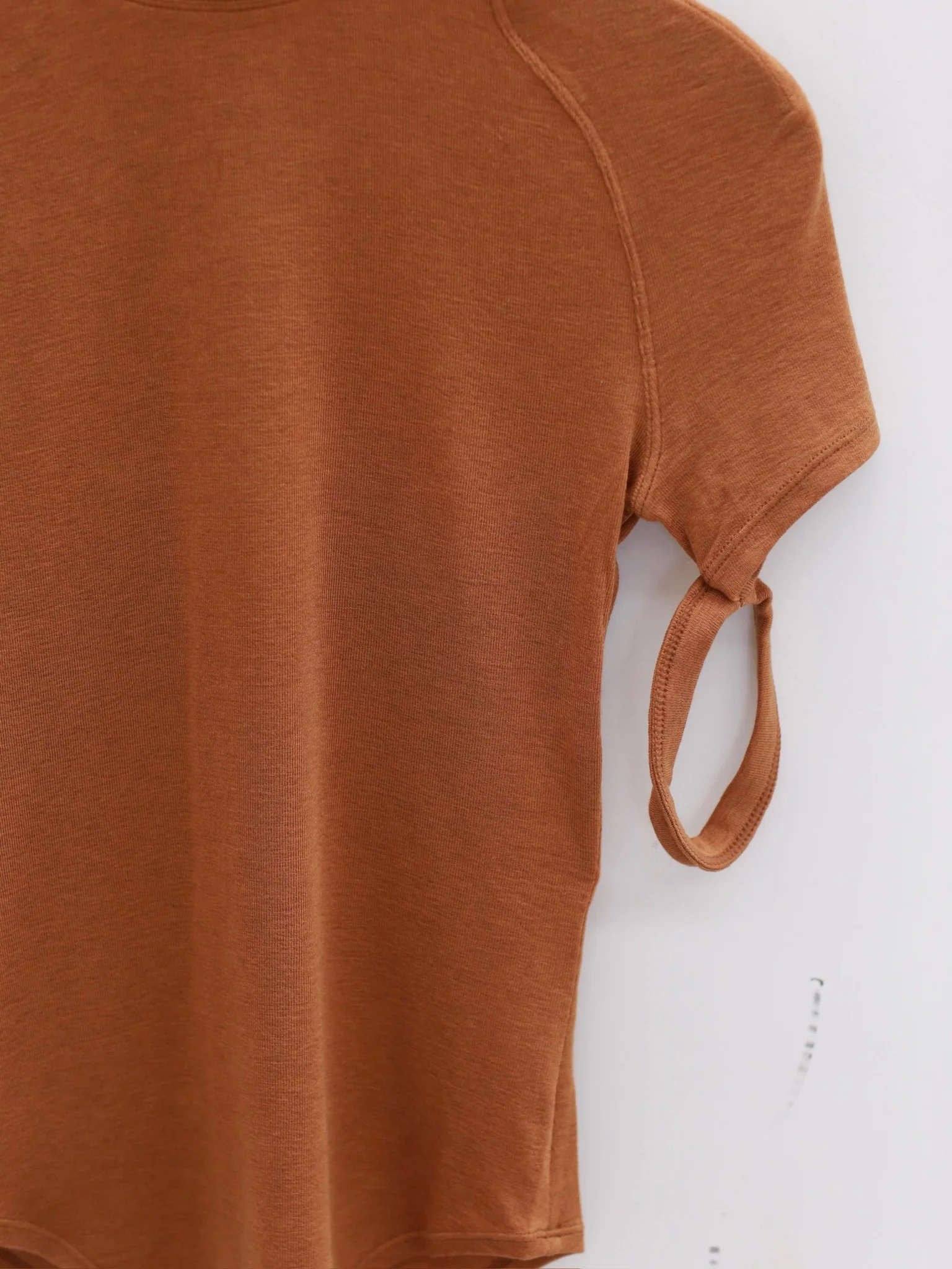 OUDE WAAG 25 Early Fall Ribbed Mock Neck T-Shirt OW-OW-25PF-TP01T2YE430-JH Turmeric (OW-25PF-TP01) - Image 8