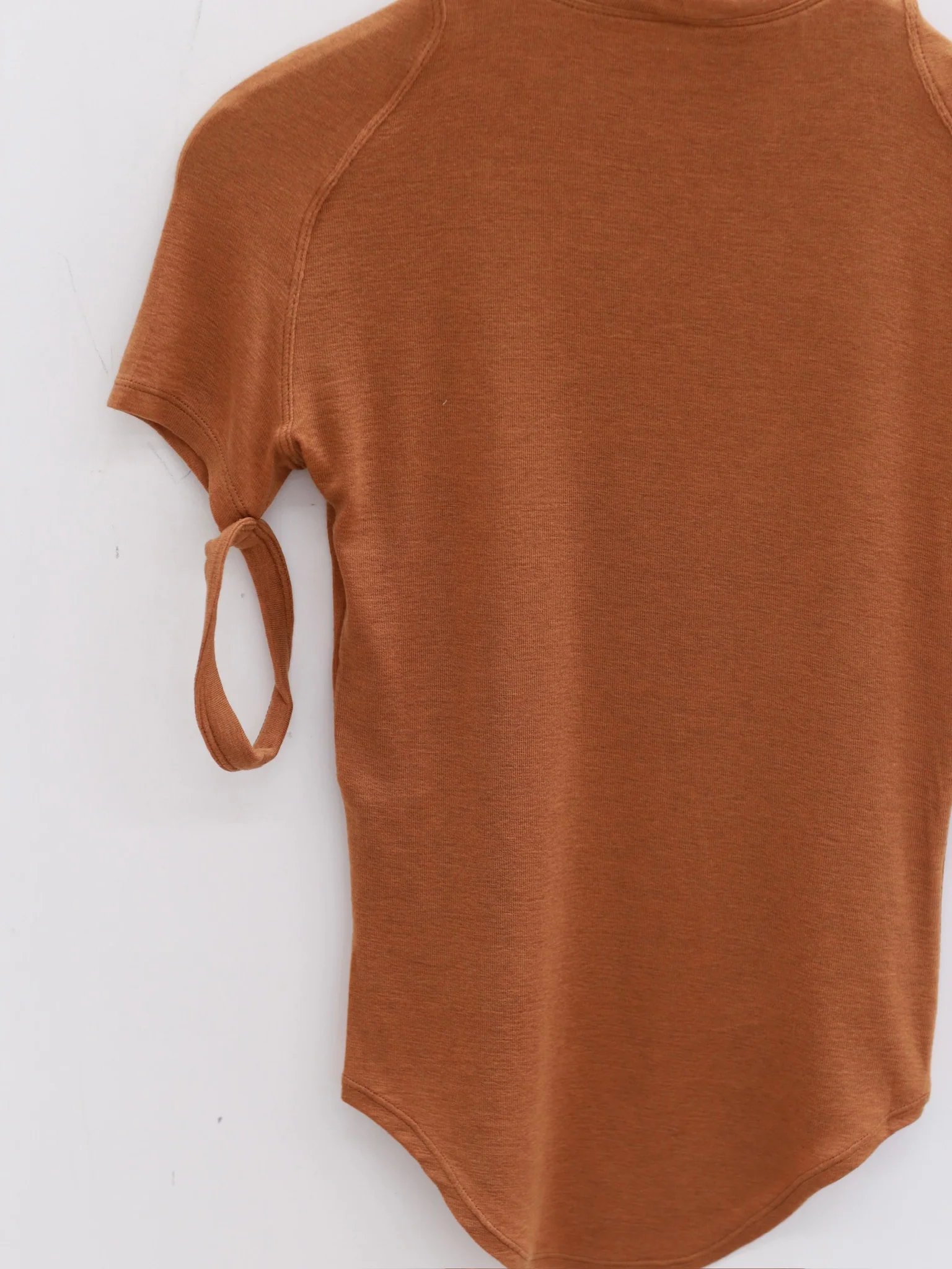 OUDE WAAG 25 Early Fall Ribbed Mock Neck T-Shirt OW-OW-25PF-TP01T2YE430-JH Turmeric (OW-25PF-TP01) - Image 9