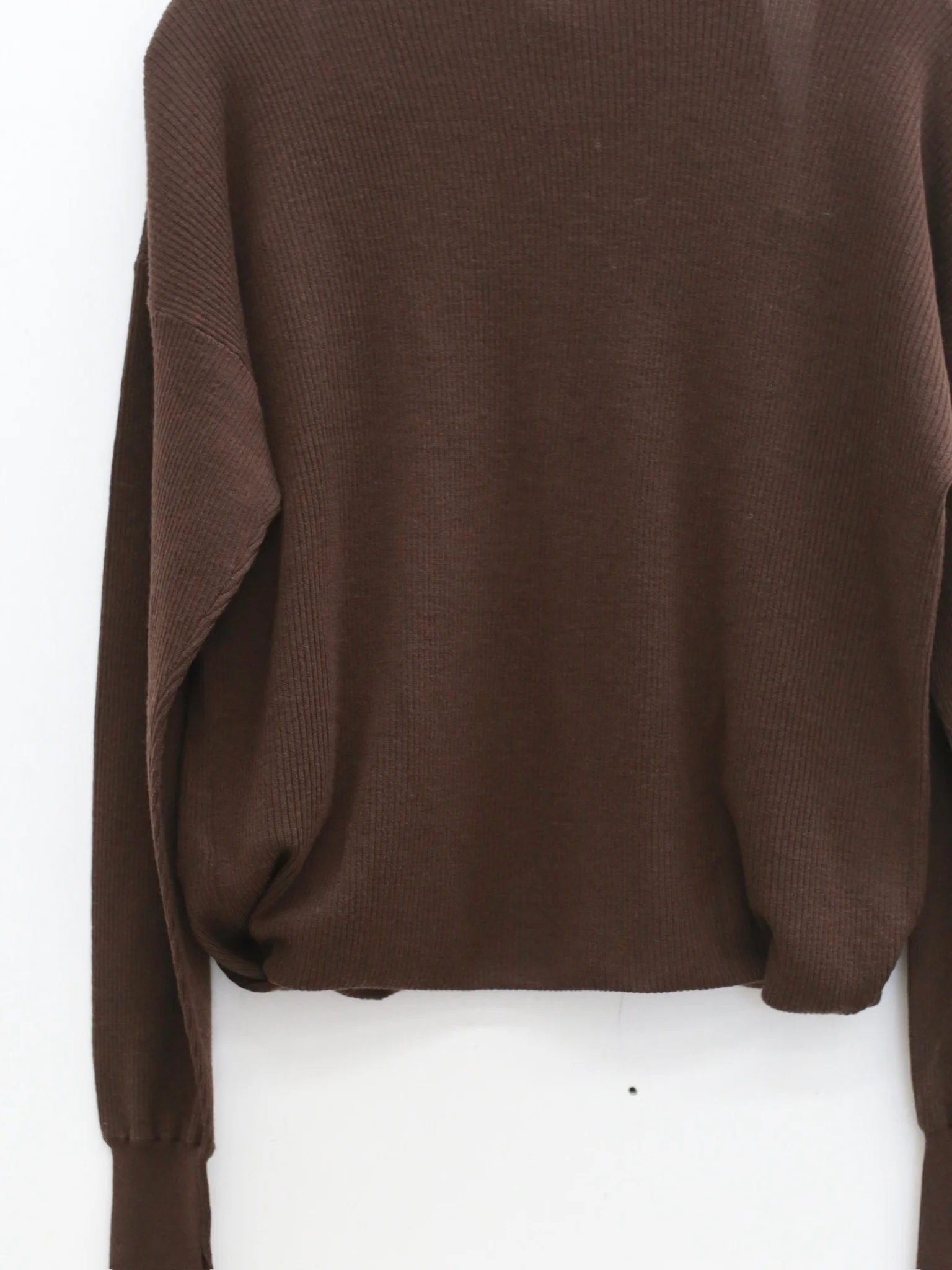OUDE WAAG 25 Fall/Winter Faux Two-Piece Wool Knit Cardigan OW-OW-25AW-KT16W1BR440-KF Coffee Brown - Image 9