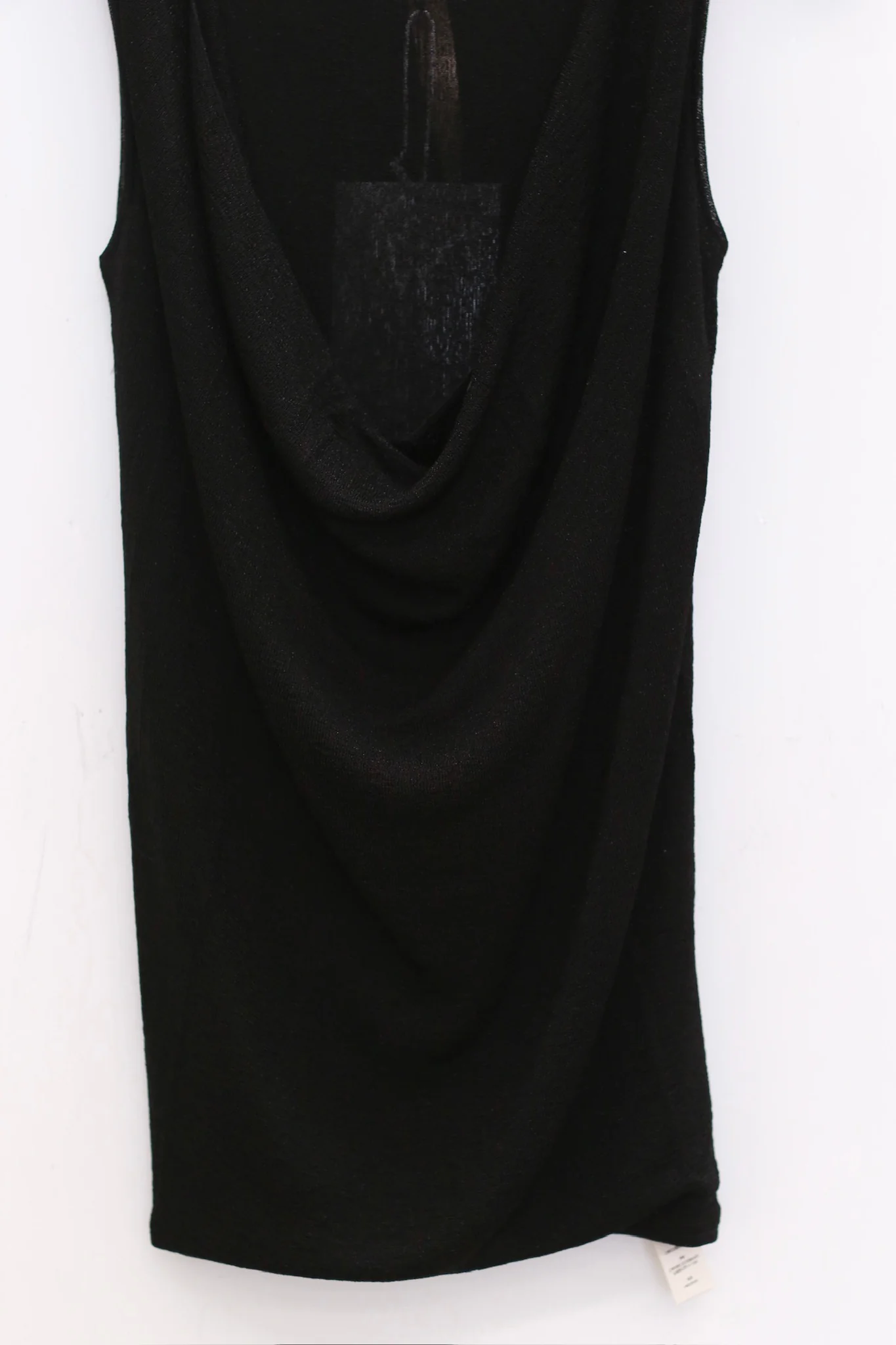 OUDE WAAG 25 Spring/Summer Fake Two-Piece Shiny Silk Knit Top OW-OW-25SS-KT12V1BL900-HEI Black OW-25SS-KT12 - Image 2