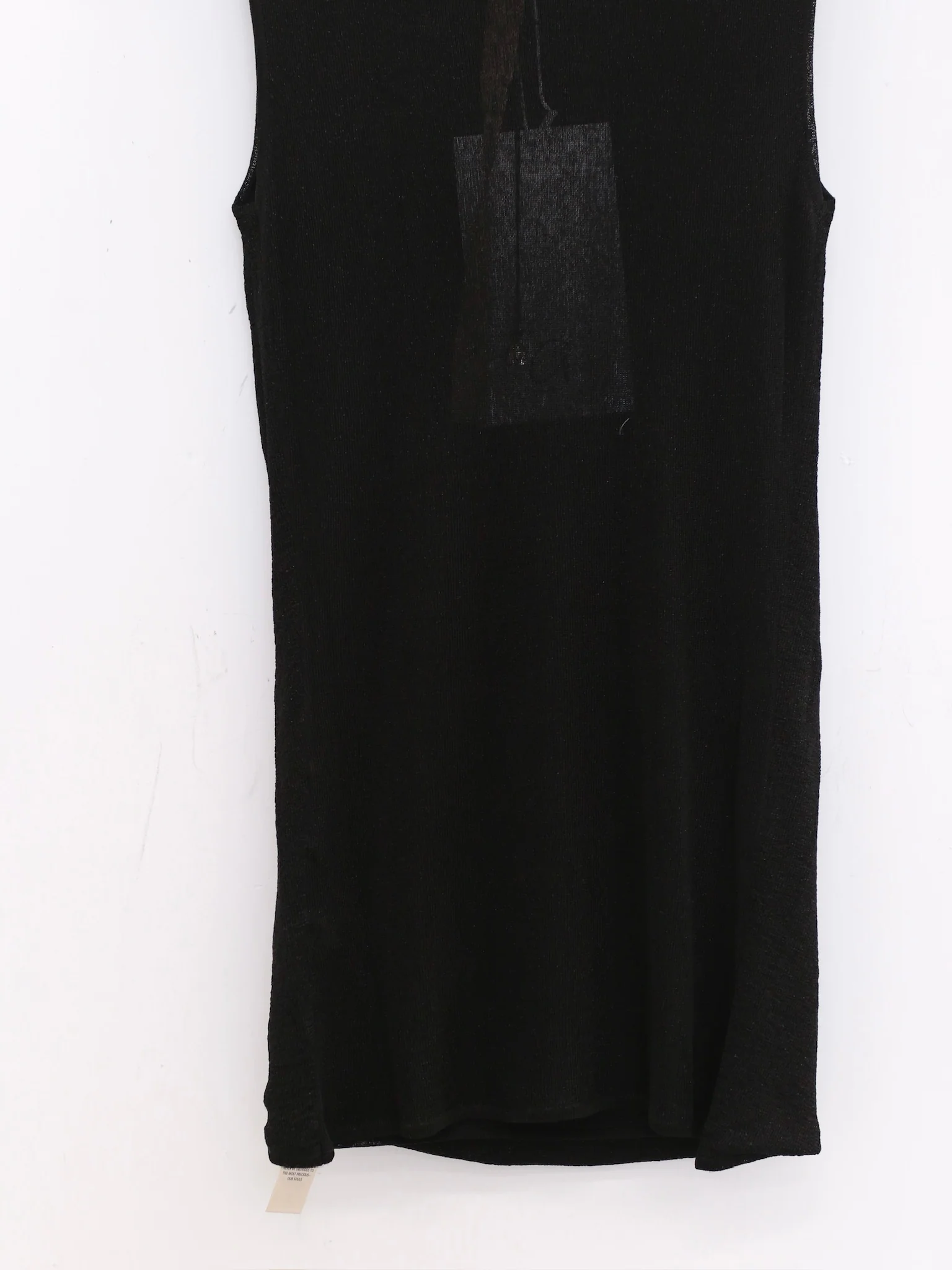 OUDE WAAG 25 Spring/Summer Fake Two-Piece Shiny Silk Knit Top OW-OW-25SS-KT12V1BL900-HEI Black OW-25SS-KT12 - Image 3