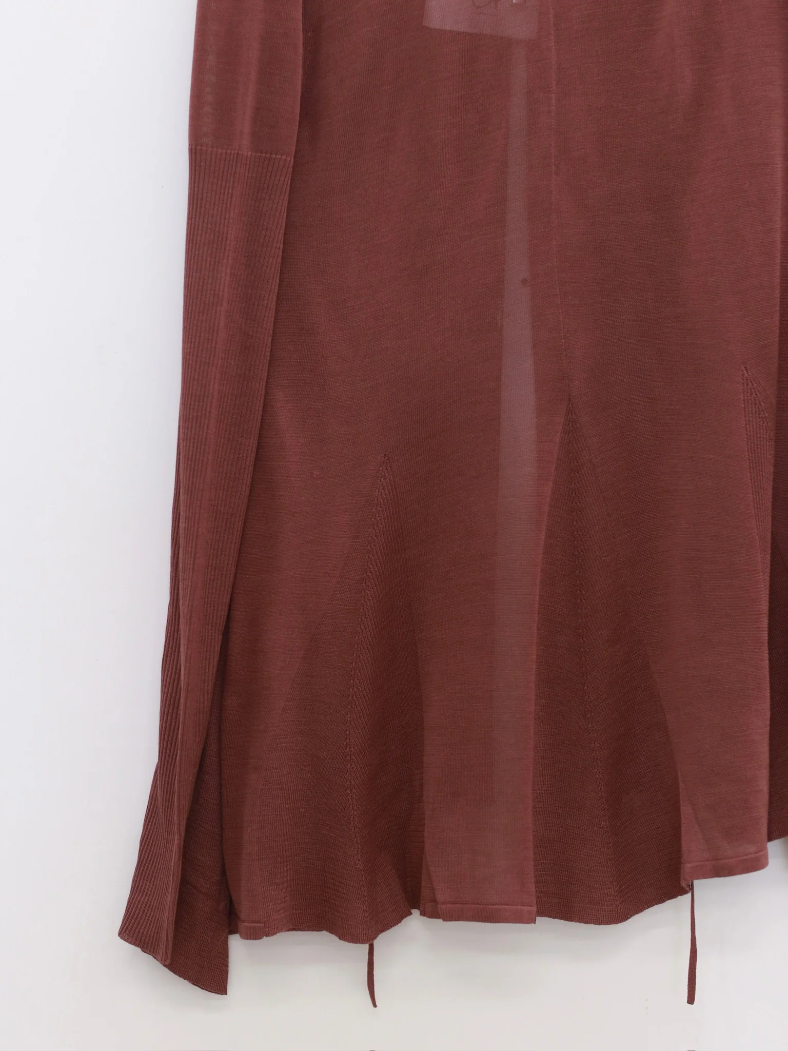 OUDE WAAG 25 Spring/Summer Fishtail Silk Knit Cardigan OW-OW-25SS-KT11S1PU780-HUIZI Gray Purple - Image 6