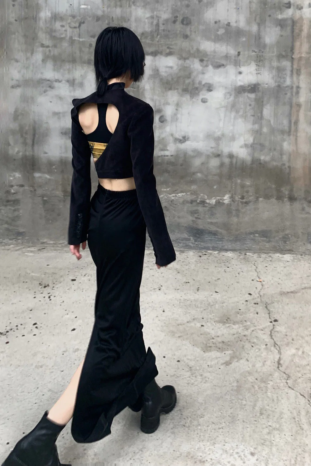 OUDE WAAG Around the Neck Printed Double Layer Tube Top OW-21AW-AS11OR039 Orange Black OW-21AW-AS11 - Image 14