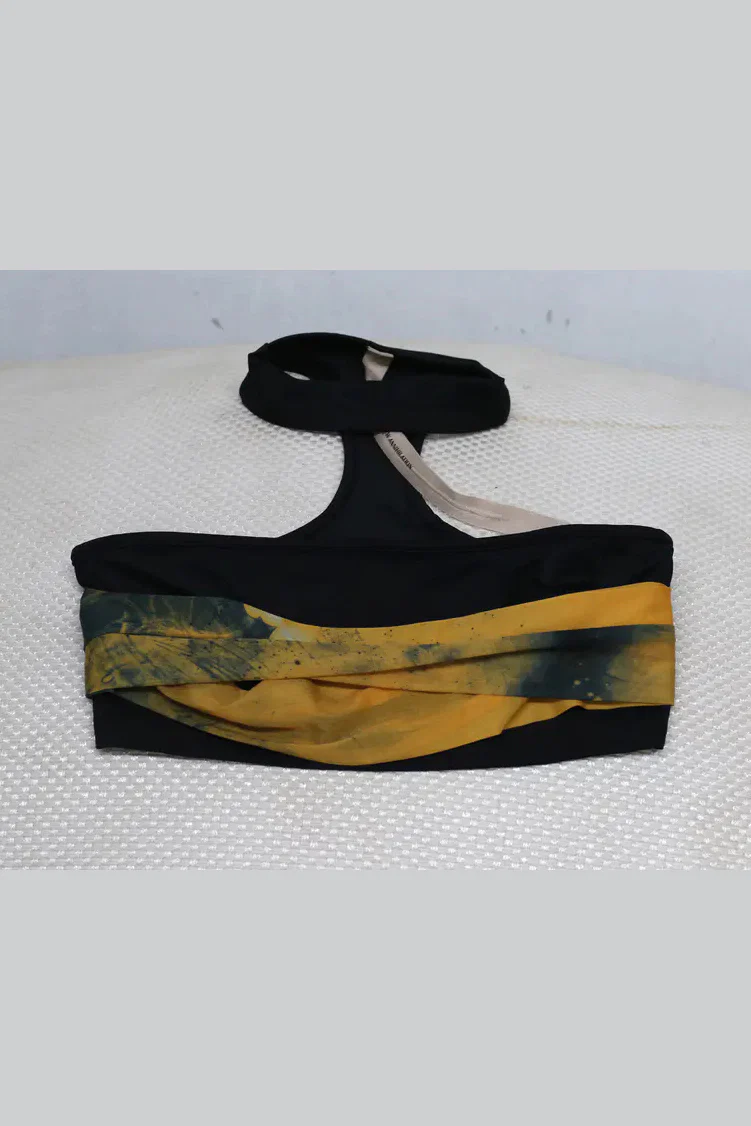 OUDE WAAG Around the Neck Printed Double Layer Tube Top OW-21AW-AS11OR039 Orange Black OW-21AW-AS11 - Image 8