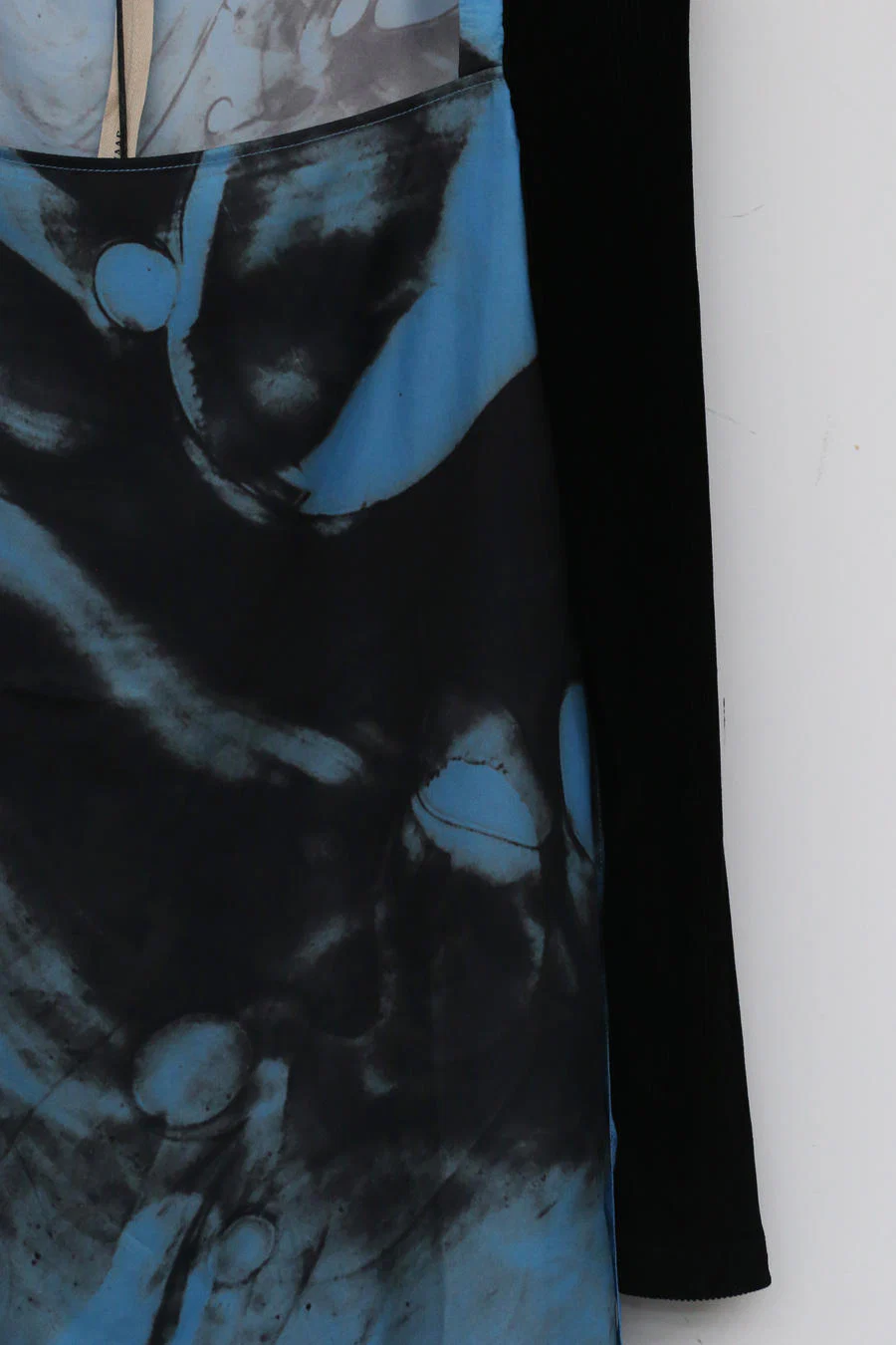 OUDE WAAG Classic Sleeve Tie Dress OW-21AW-DS08 Blue and Black - Image 9