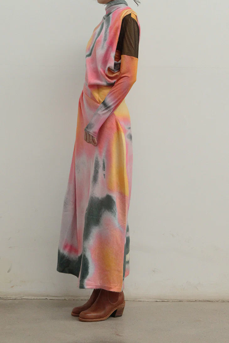 OUDE WAAG cut asymmetric wool dress OW-20AW-DS01OR33 POW0017 - Image 4