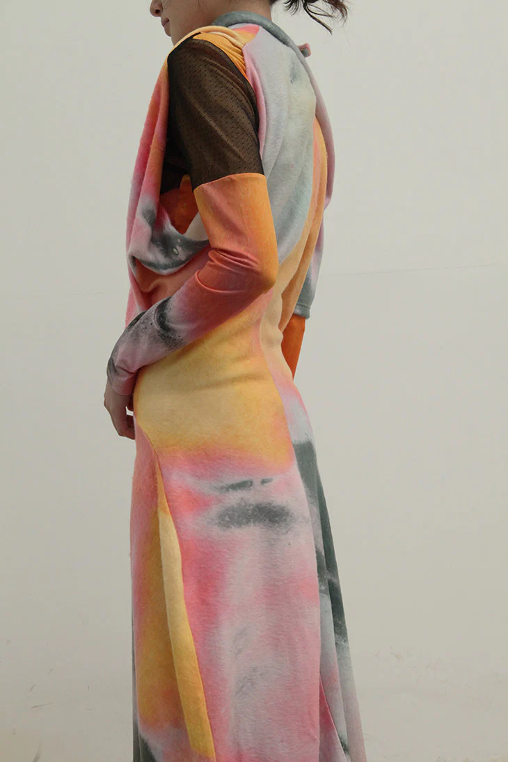 OUDE WAAG cut asymmetric wool dress OW-20AW-DS01OR33 POW0017 - Image 8