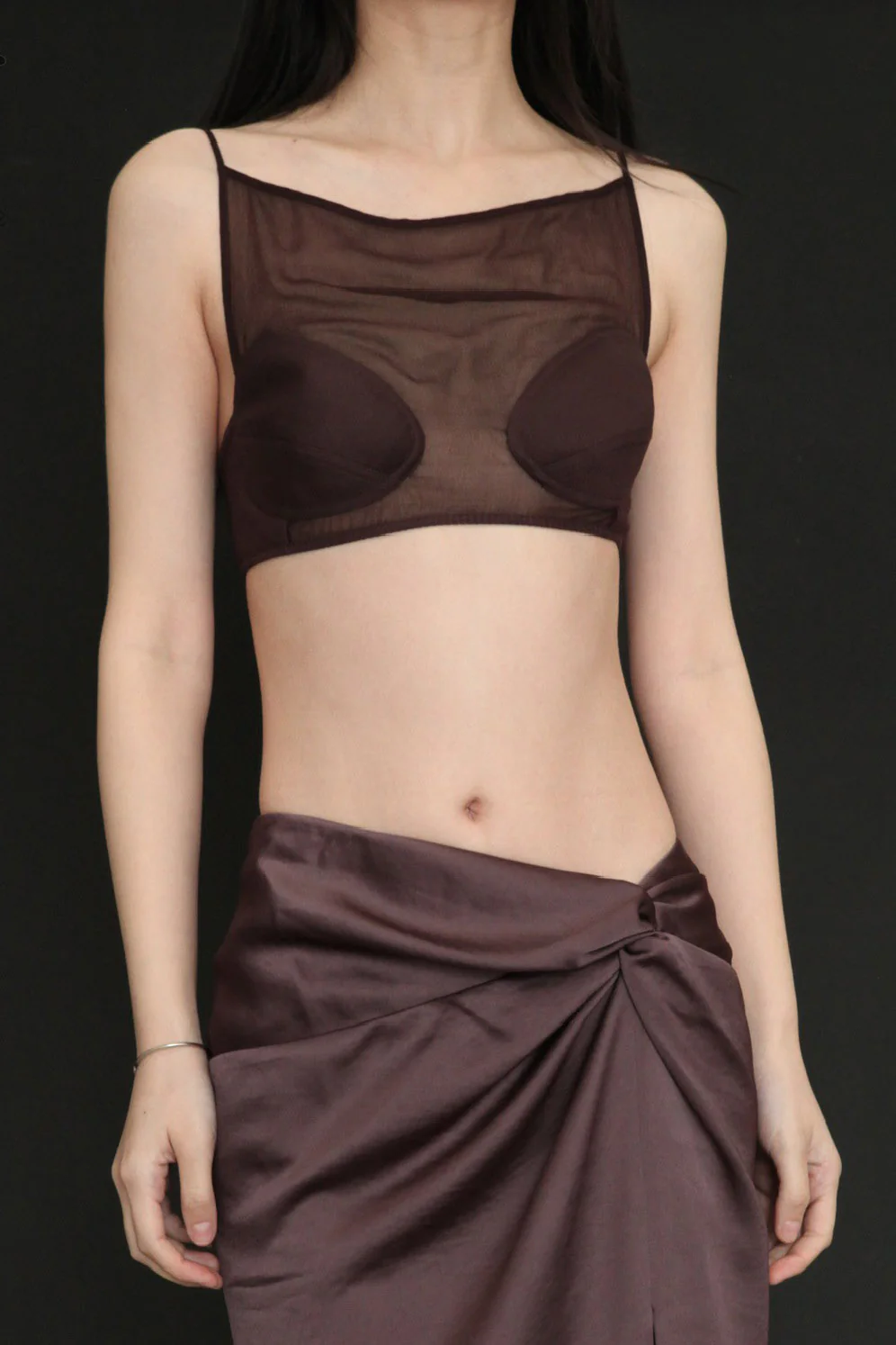OUDE WAAG deconstructed shell bra OW-24SS-AS03 purple