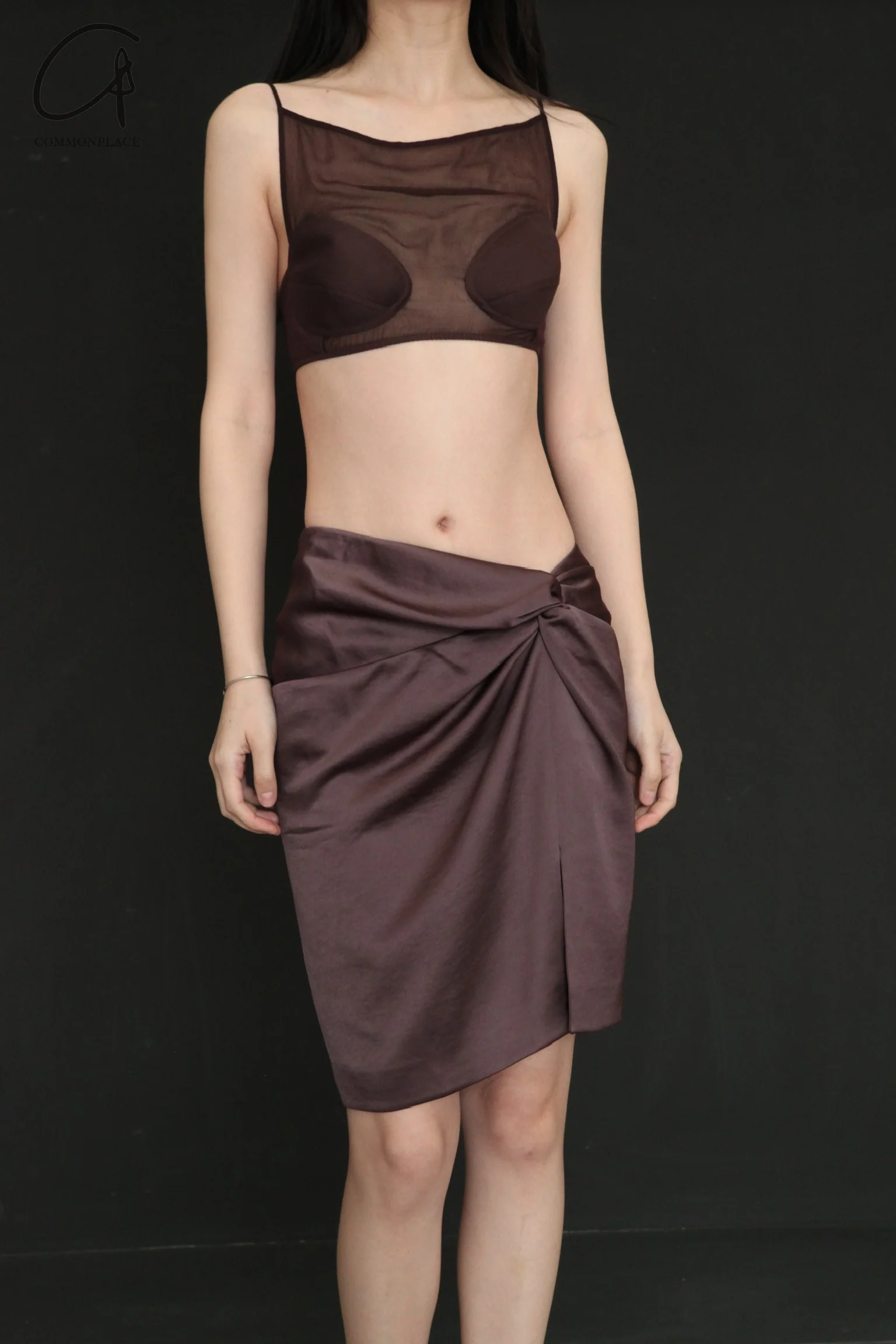 OUDE WAAG deconstructed shell bra OW-24SS-AS03 purple - Image 2