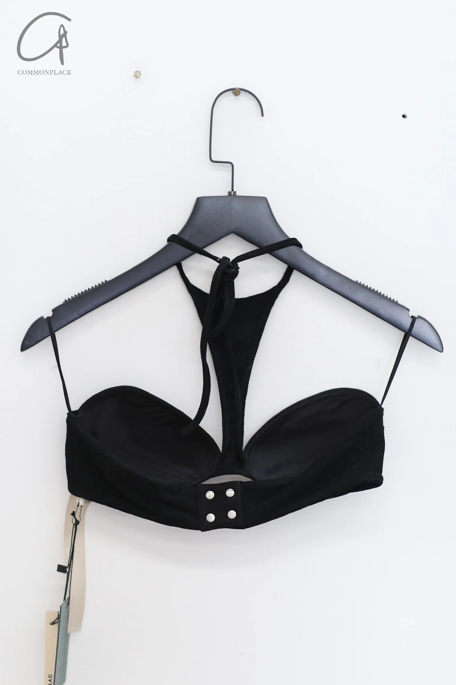 OUDE WAAG 24 Spring/Summer AS08 Series Halter Neck Shell Bra OW-OW-OW-24SS-AS08-HEI Black OW-24SS-AS08 - Image 4