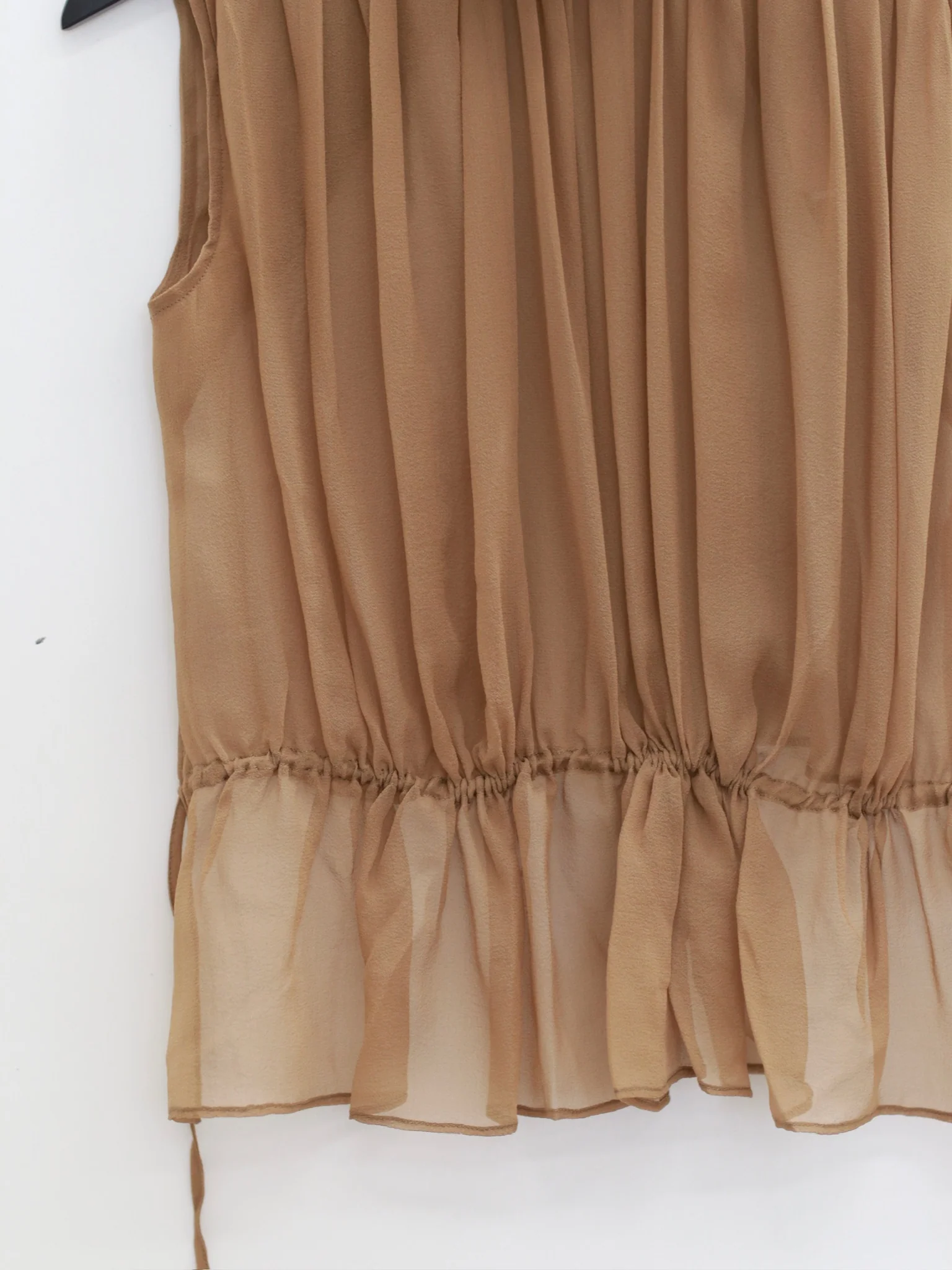 OUDE WAAG High-Neck Shirred Halter Vest OW-OW-25PF-TP03-KQ (YE420 Khaki) (OW-25SS-TP02 OW-25PF-TP03) - Image 10