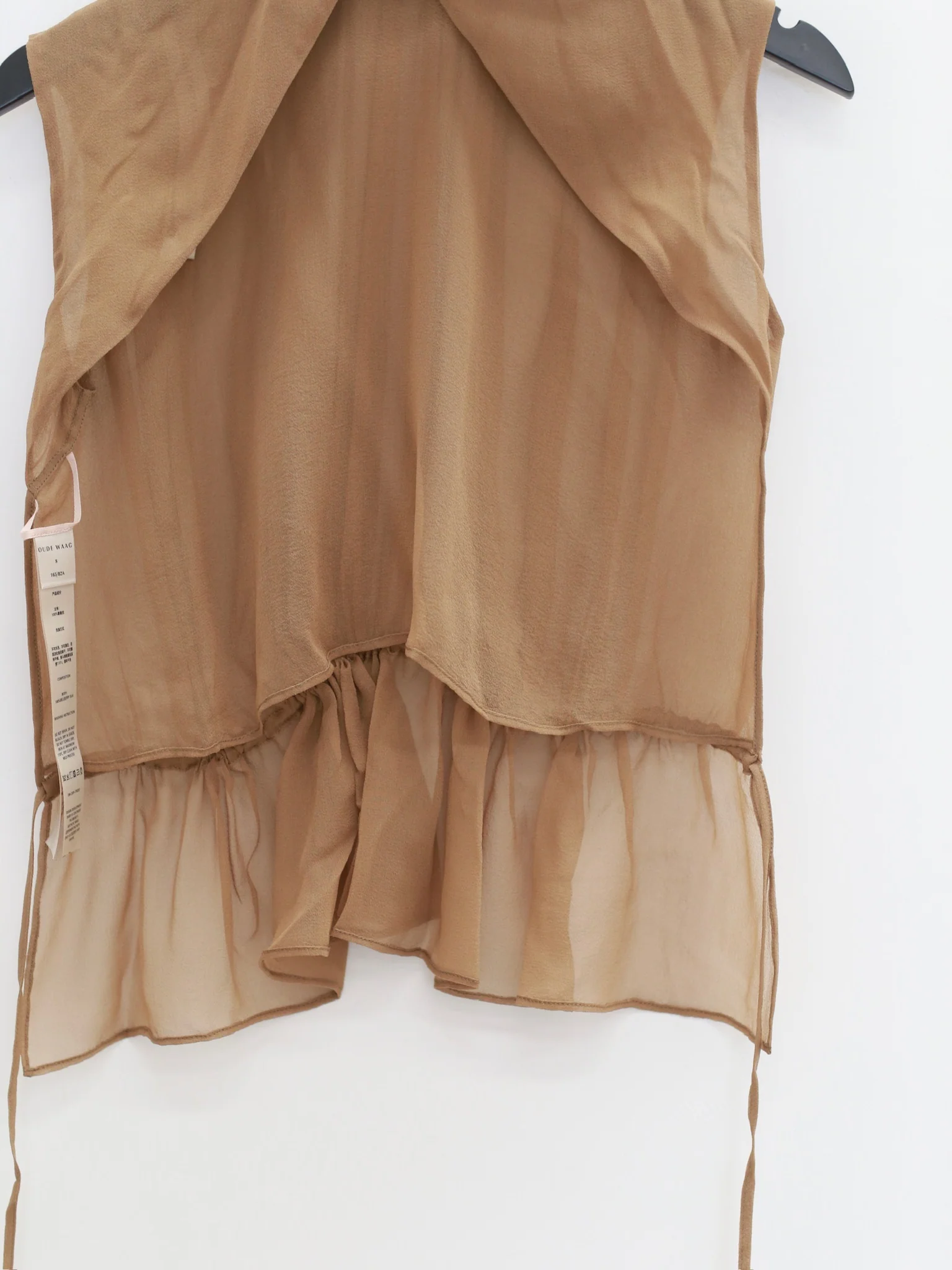 OUDE WAAG High-Neck Shirred Halter Vest OW-OW-25PF-TP03-KQ (YE420 Khaki) (OW-25SS-TP02 OW-25PF-TP03) - Image 11