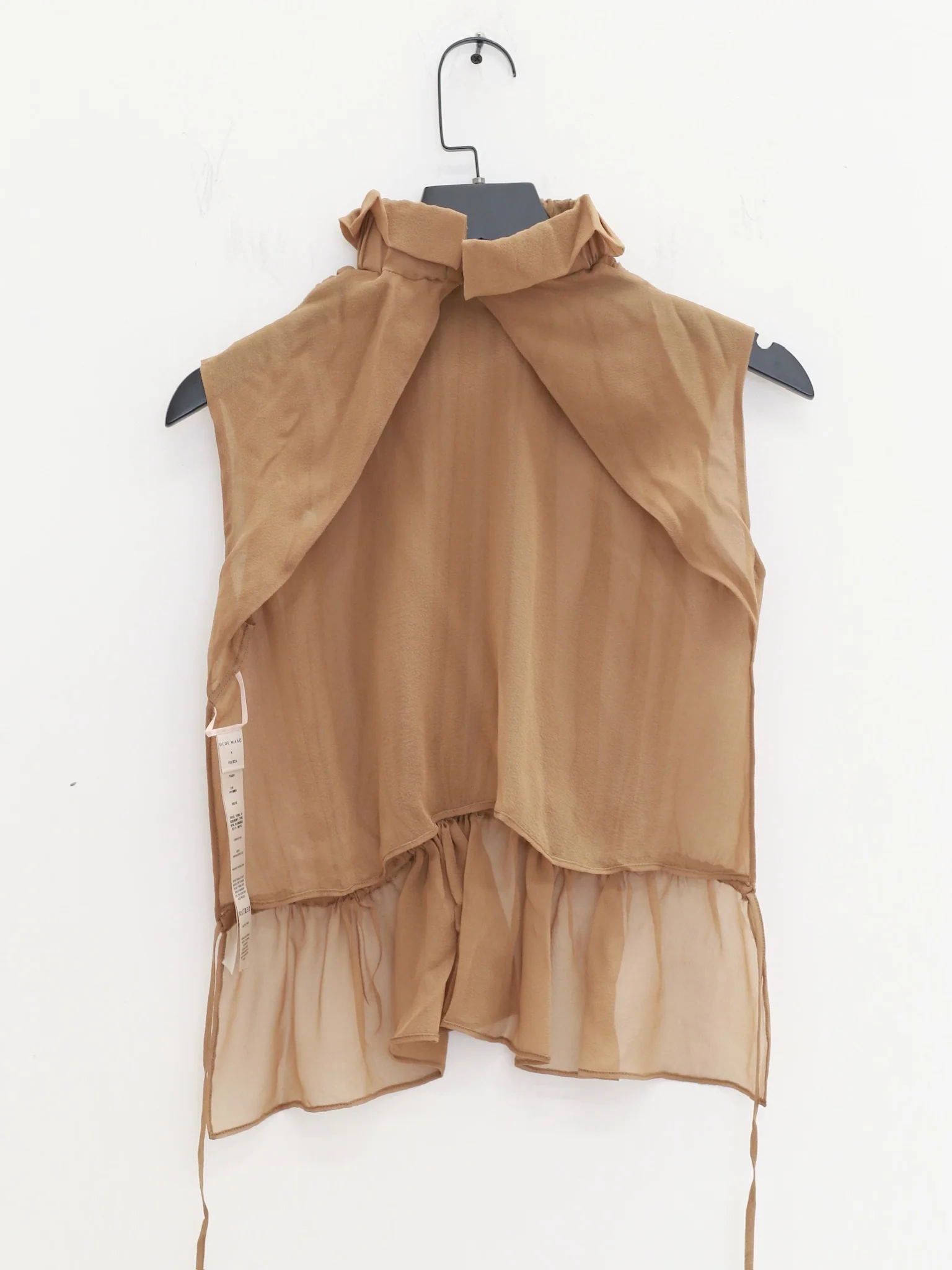 OUDE WAAG High-Neck Shirred Halter Vest OW-OW-25PF-TP03-KQ (YE420 Khaki) (OW-25SS-TP02 OW-25PF-TP03) - Image 12
