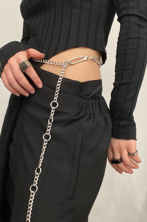 OUDE WAAG high-waist deconstructed straight-leg pants OW-20AW-PT05BL99 - Image 9