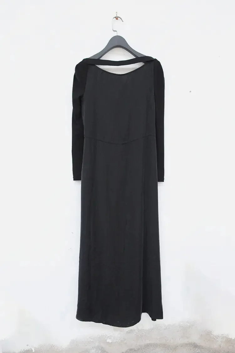 OUDE WAAG Knitted Sleeve Spliced Cupro Dress OW19AWDS04A - Image 5